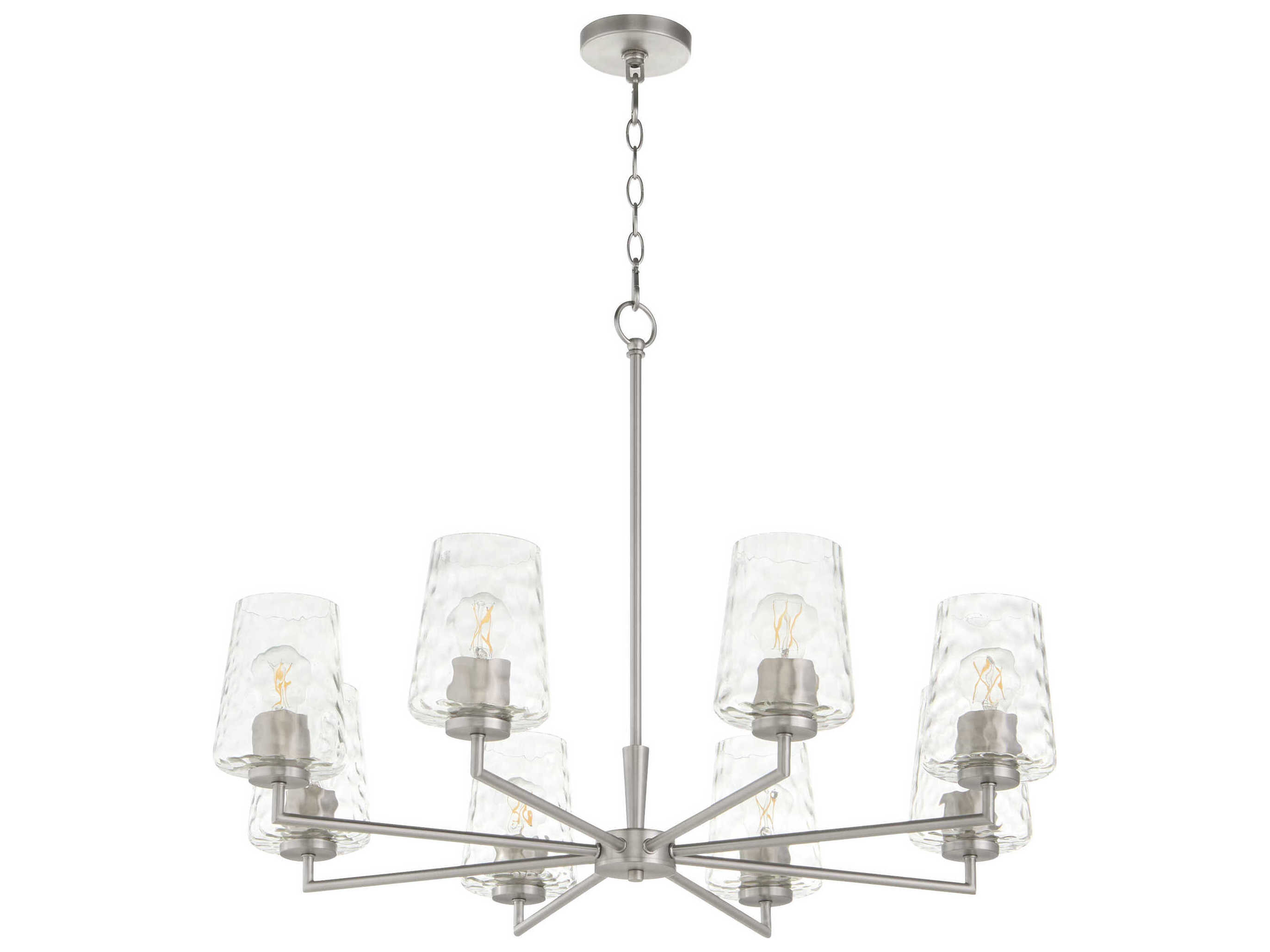 Quorum Goodwin 8-Light Satin Nickel Chandelier