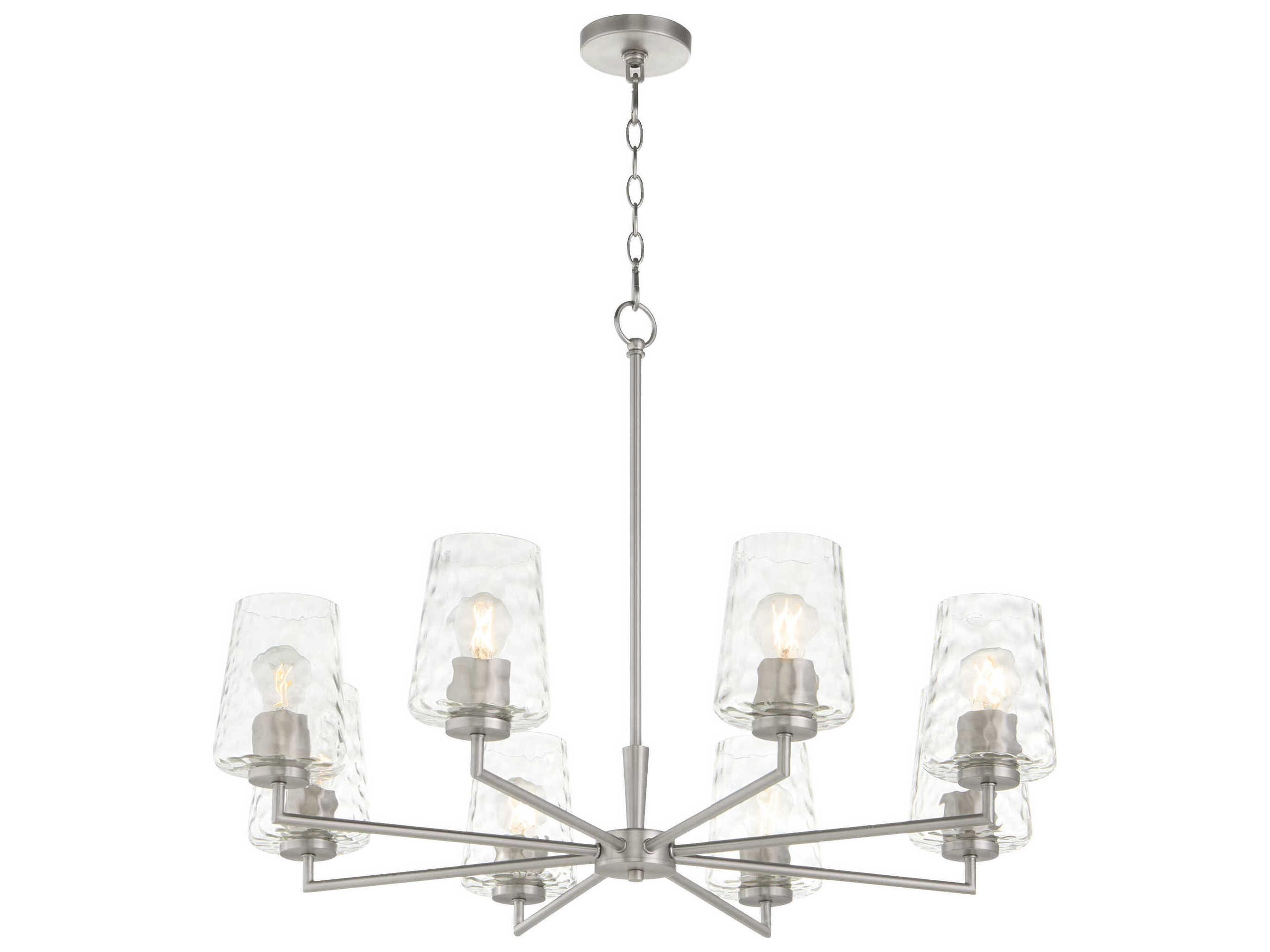 Quorum Goodwin 8-Light Satin Nickel Chandelier