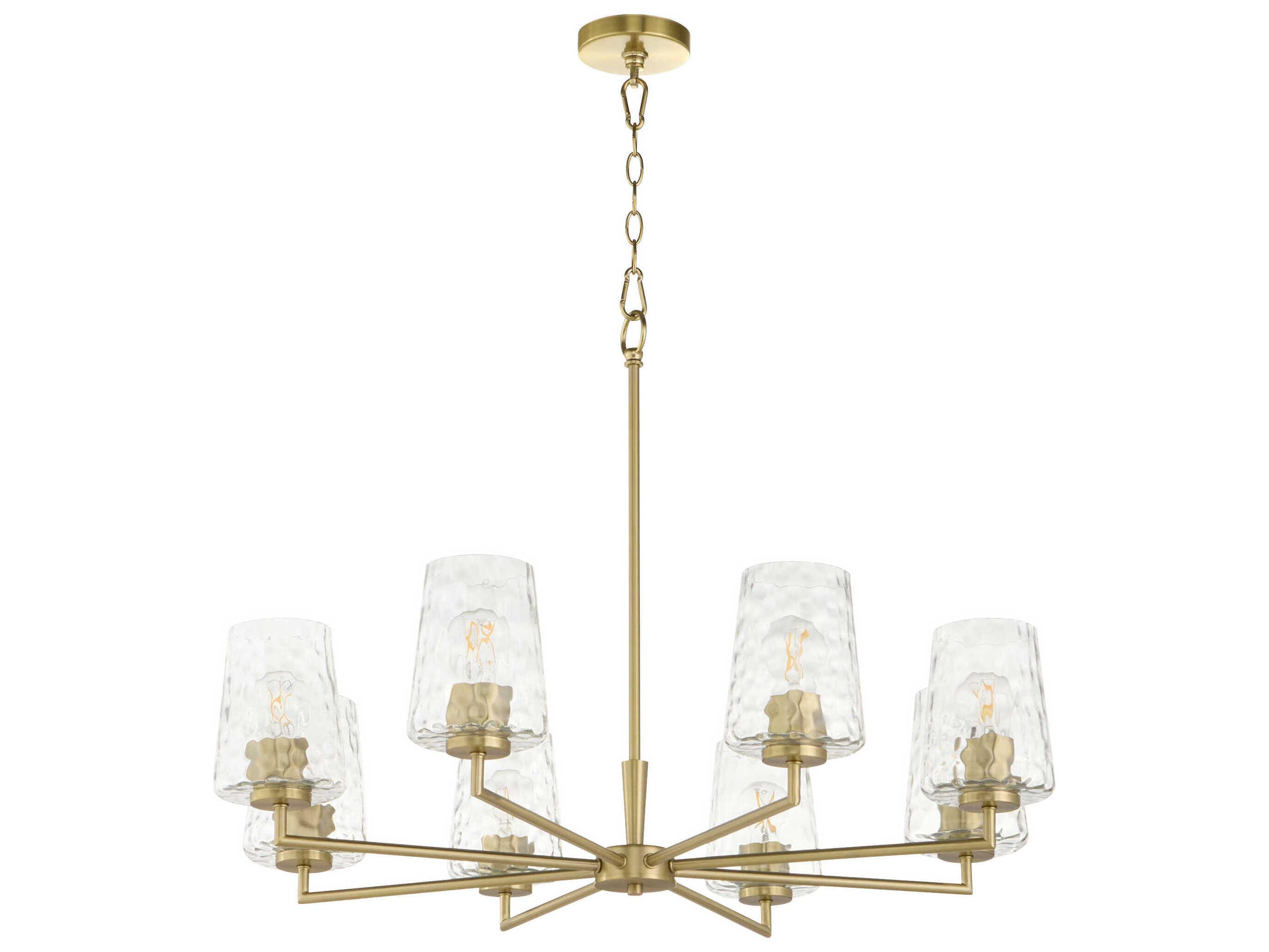 Quorum Goodwin 8-Light Aged Brass Chandelier