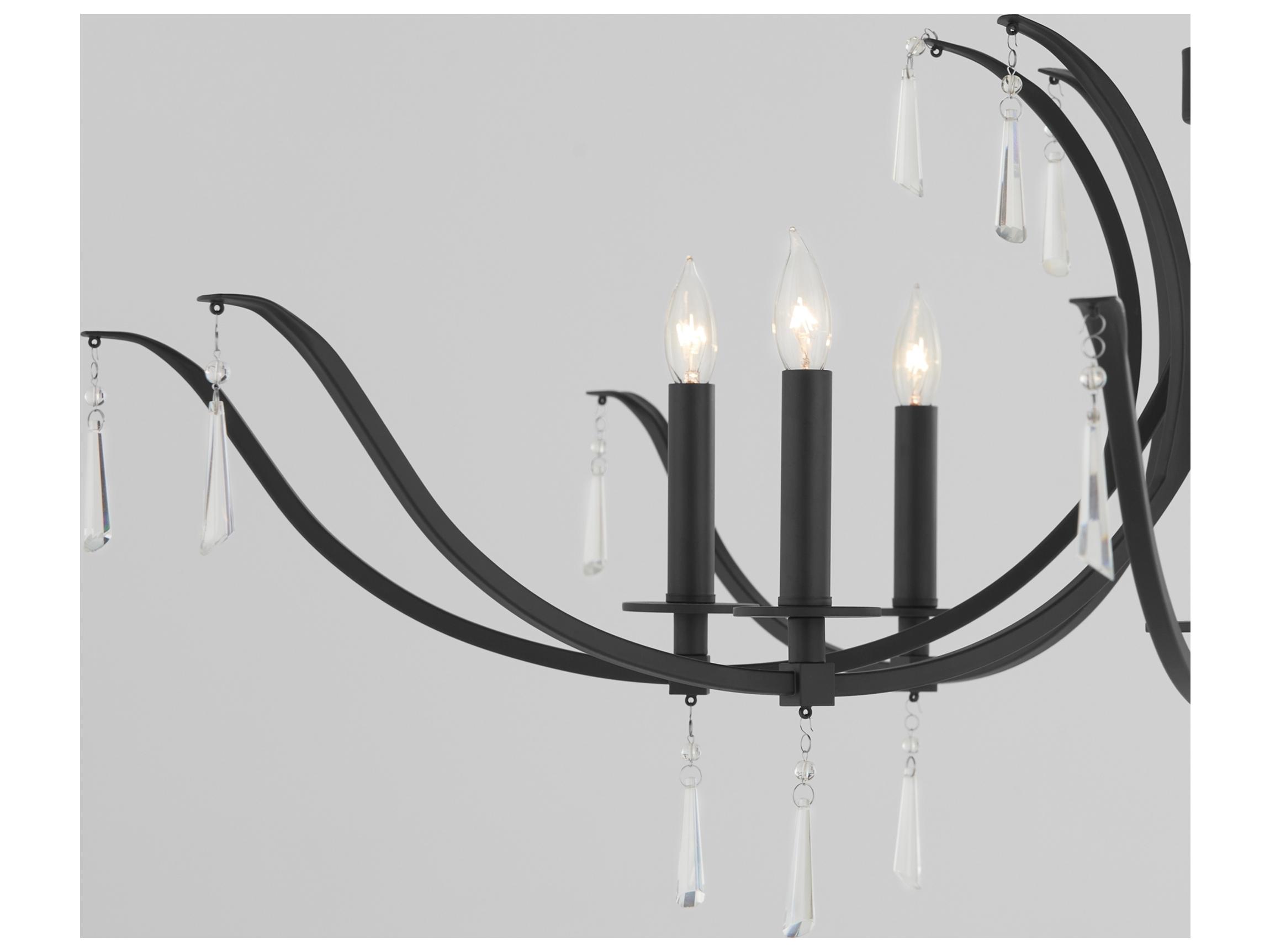 Quorum Majesty 8-Light Matte Black Chandelier