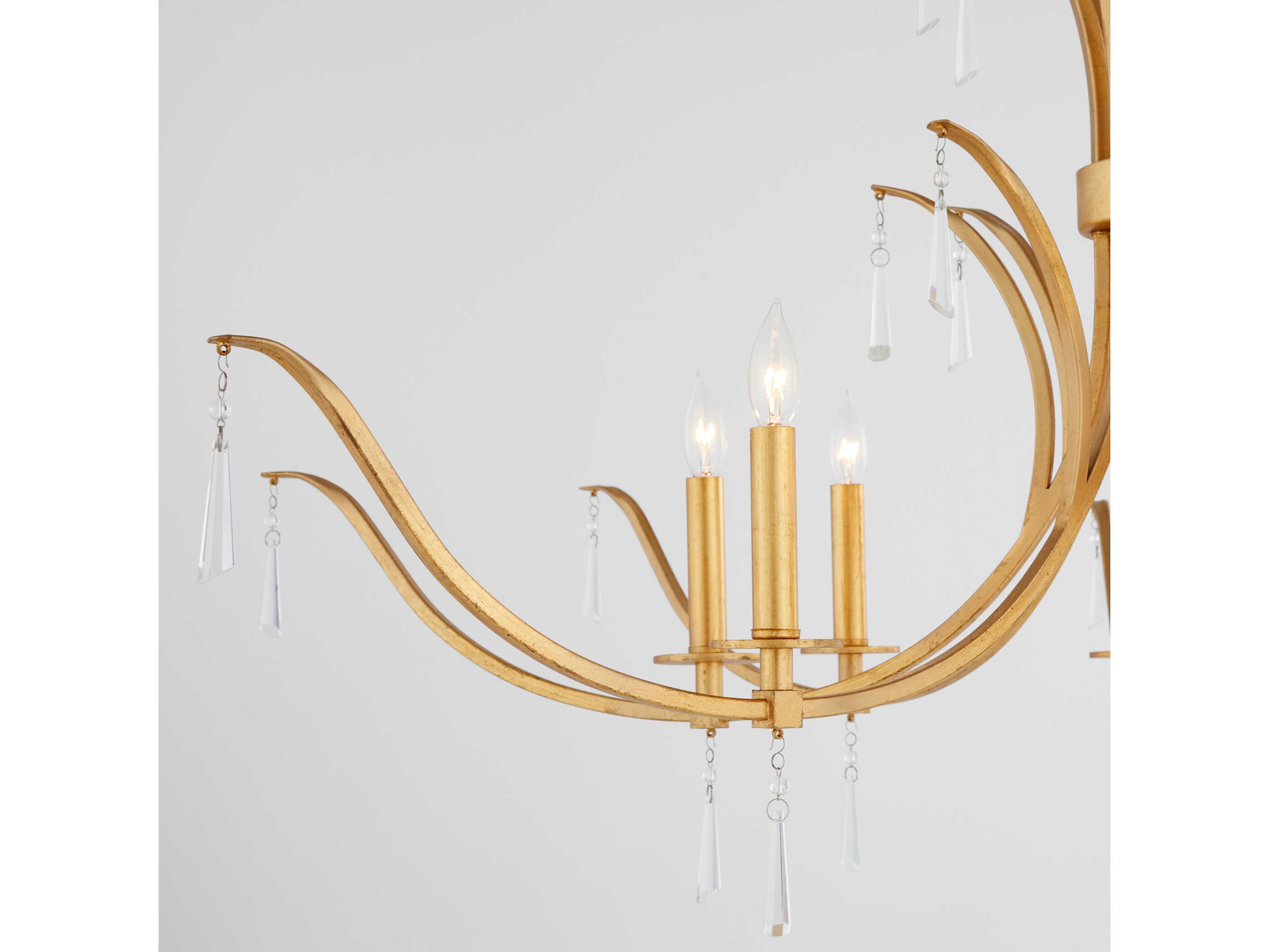 Quorum Majesty 8-Light Gold Leaf Candelabra Chandelier