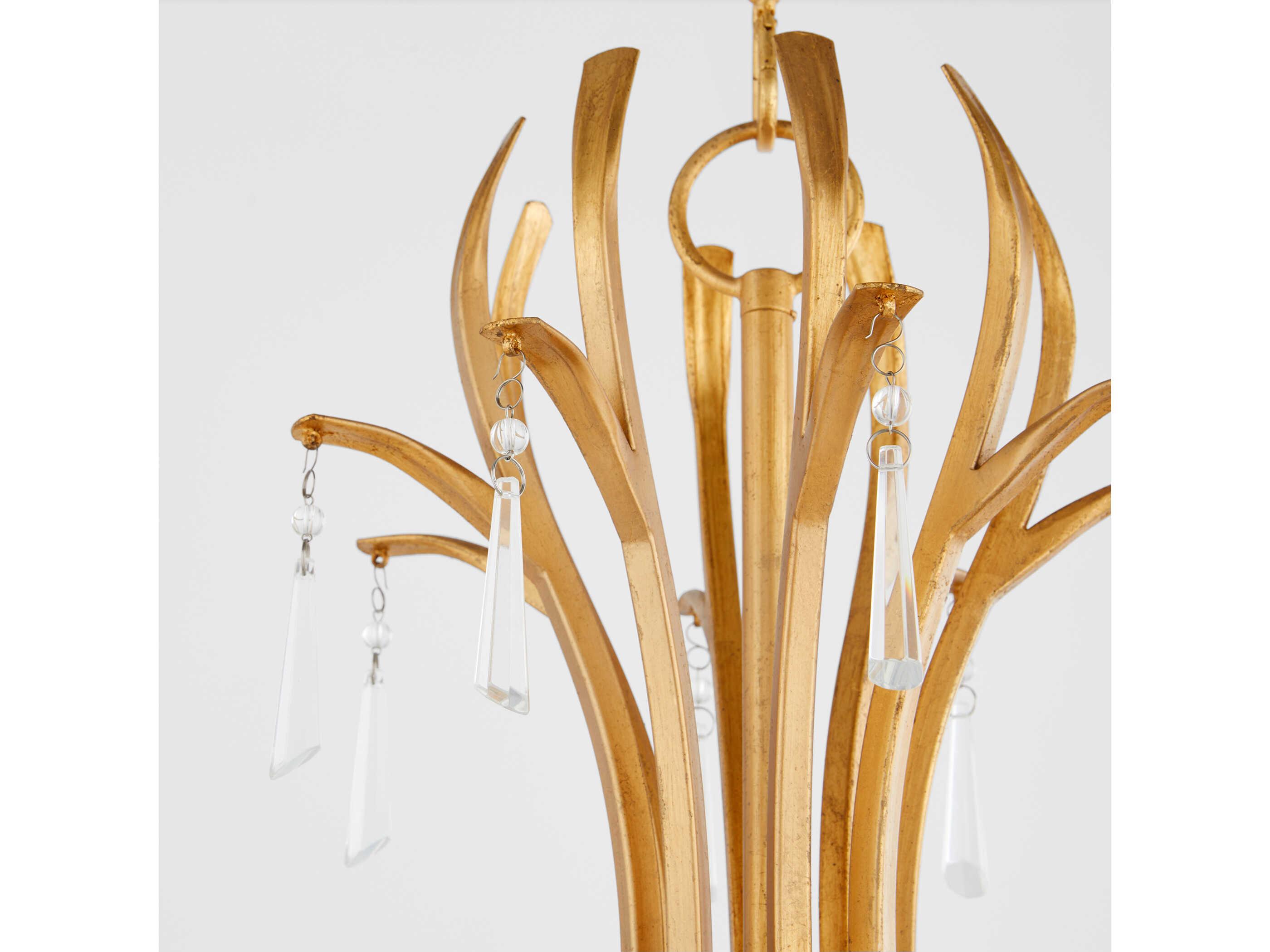 Quorum Majesty 8-Light Gold Leaf Candelabra Chandelier