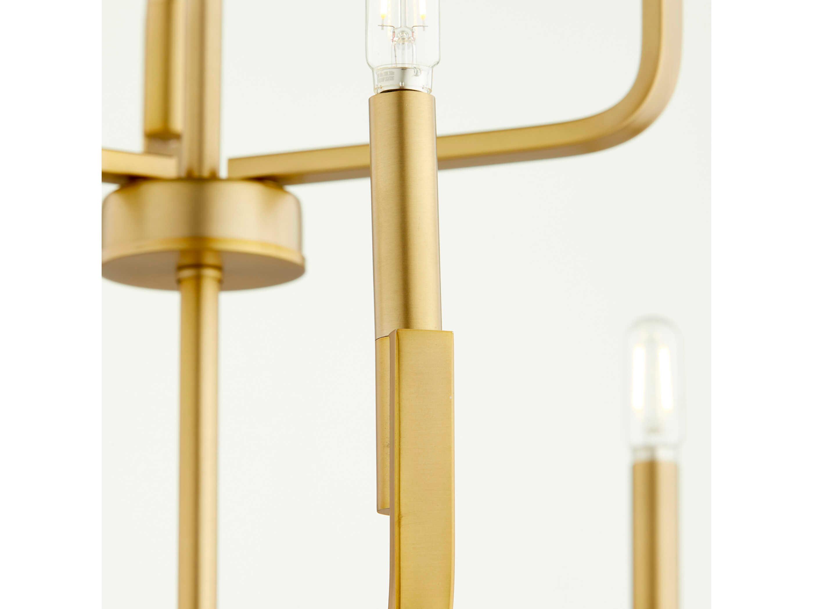 Quorum Tempo 9-Light Aged Brass Candelabra Chandelier