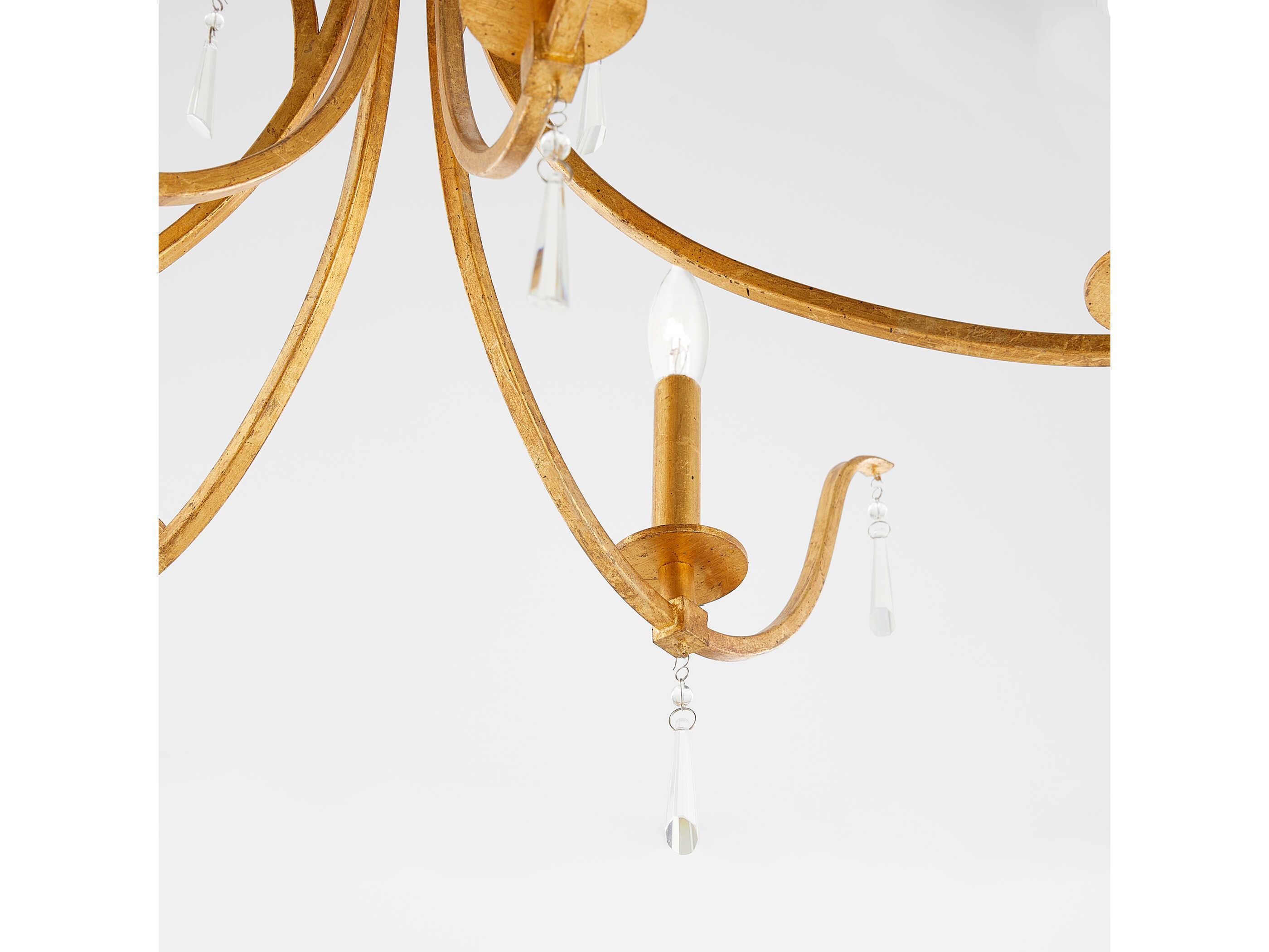 Quorum Majesty 6-Light Gold Leaf Candelabra Chandelier