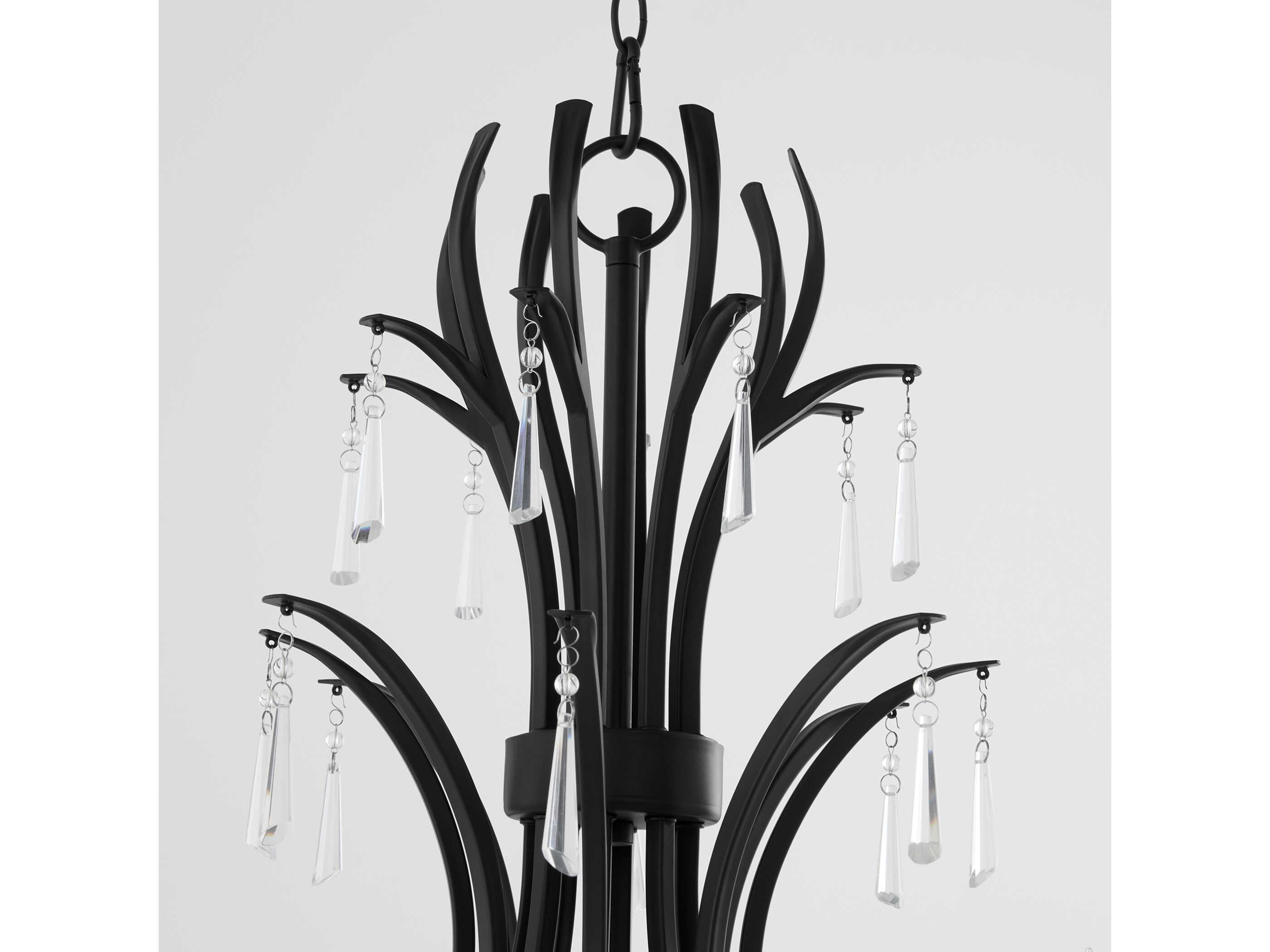 Quorum Majesty 8-Light Matte Black Island Pendant
