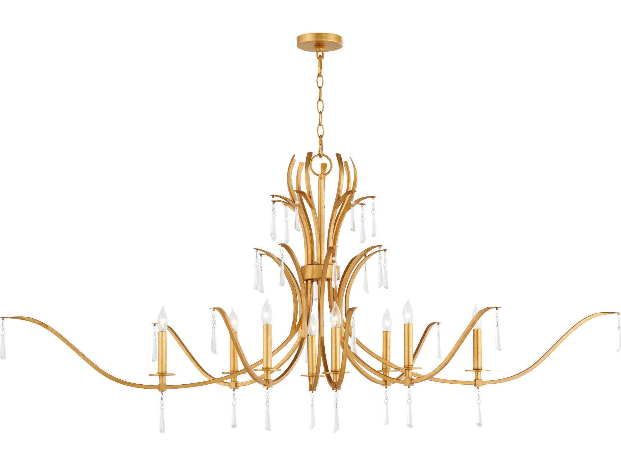 Quorum Majesty 8-Light Gold Leaf Island Pendant