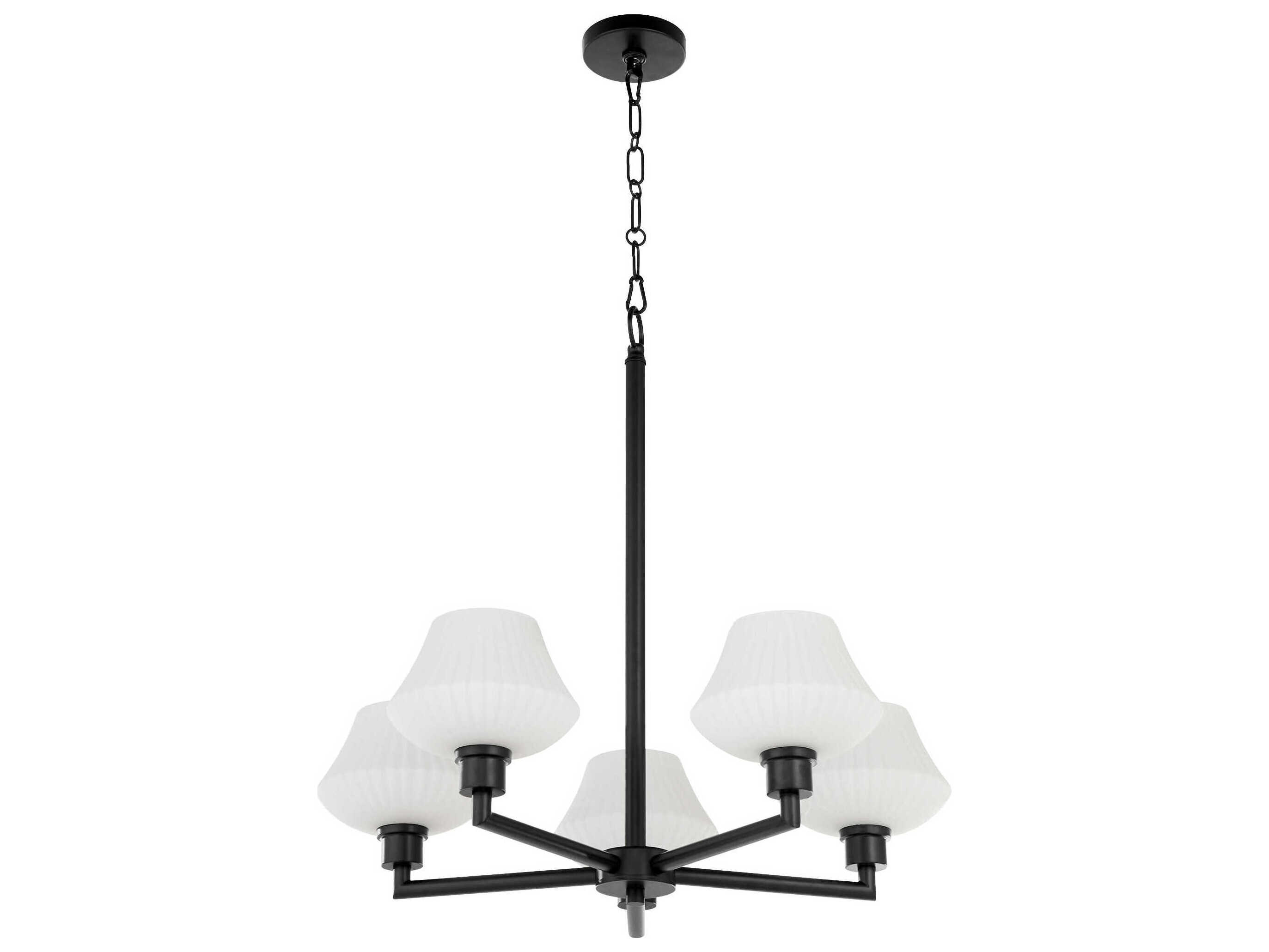 Quorum Cassini 5-Light Matte Black Chandelier