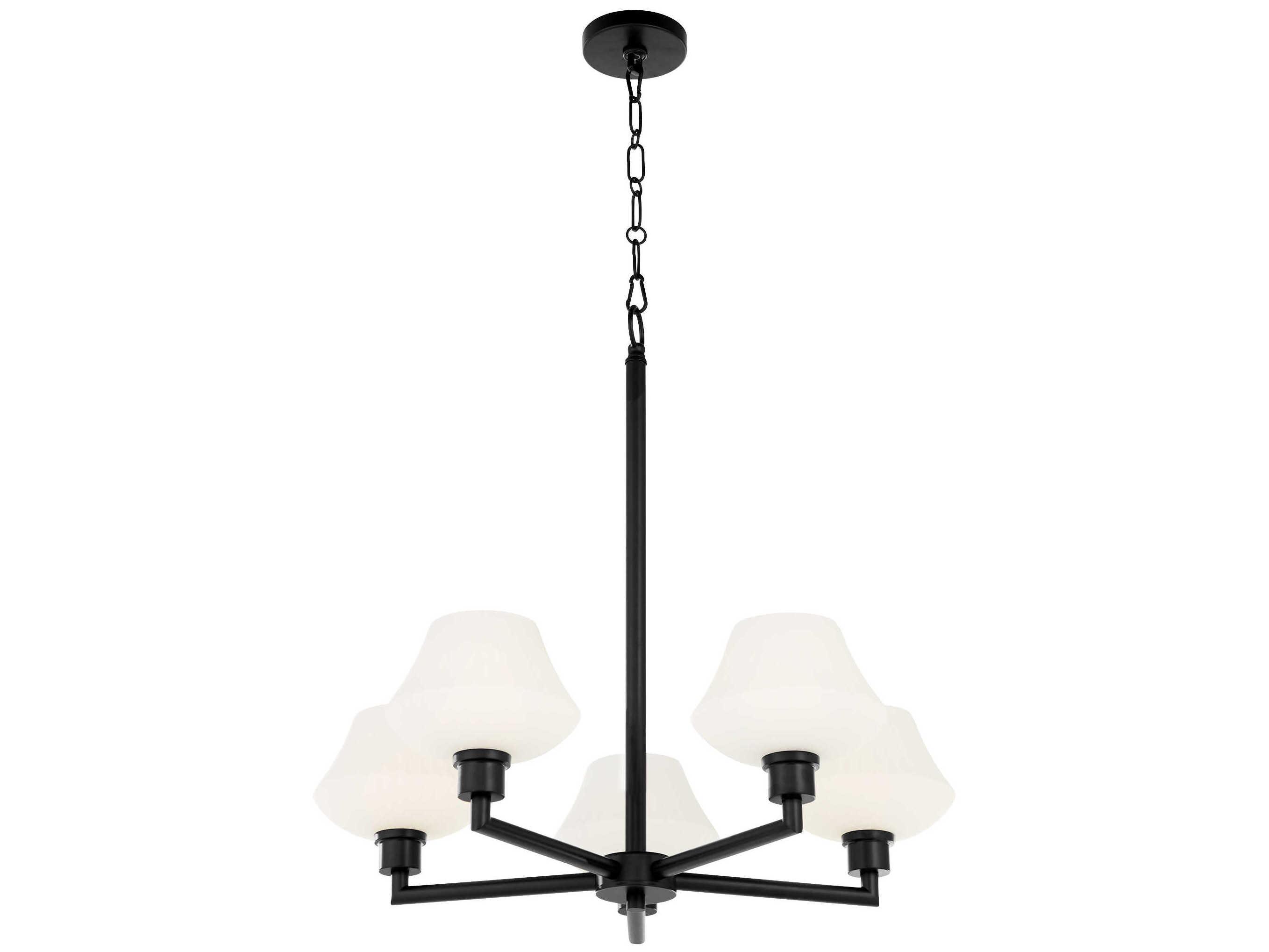 Quorum Cassini 5-Light Matte Black Chandelier