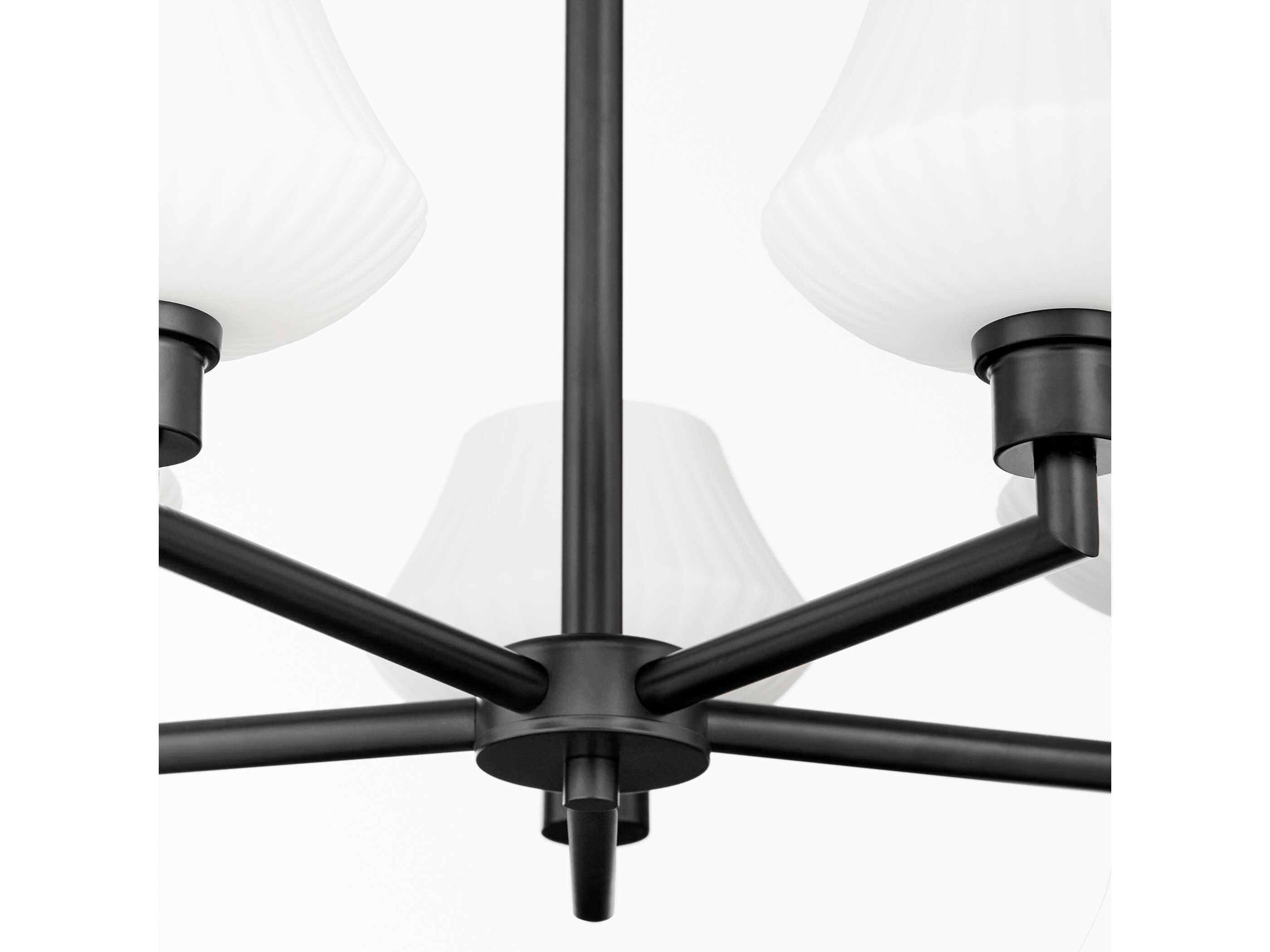 Quorum Cassini 5-Light Matte Black Chandelier