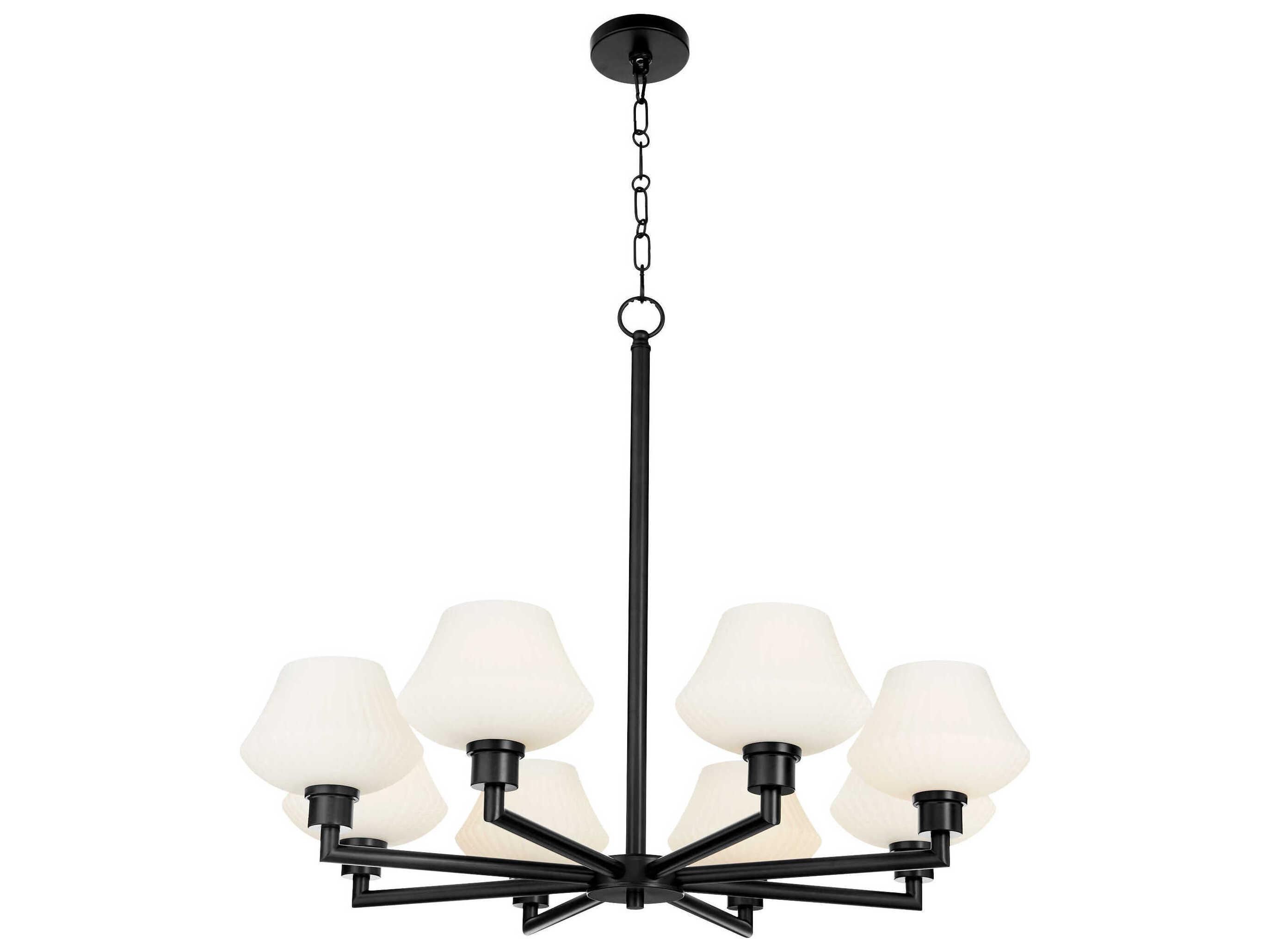 Quorum Cassini 8-Light Matte Black Chandelier