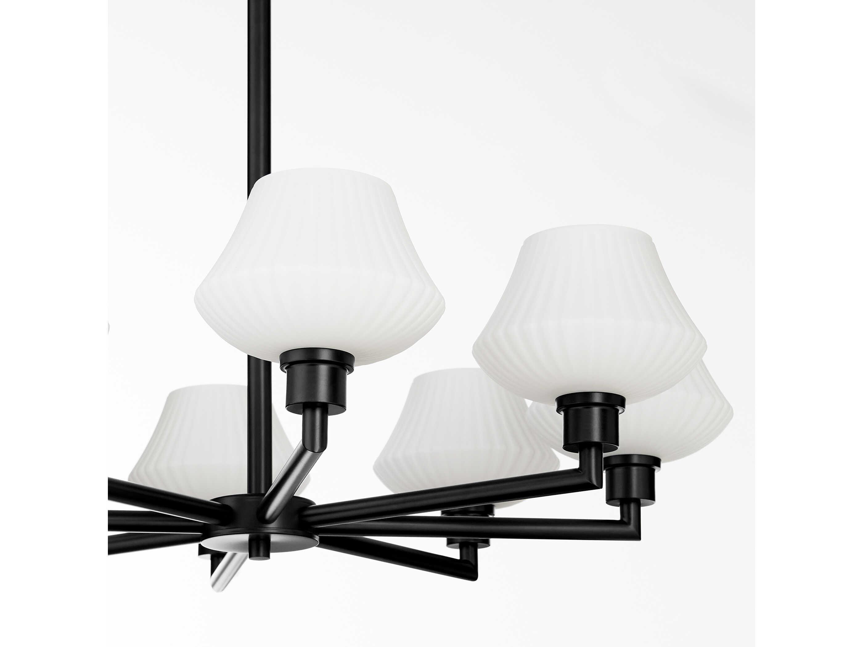 Quorum Cassini 8-Light Matte Black Chandelier