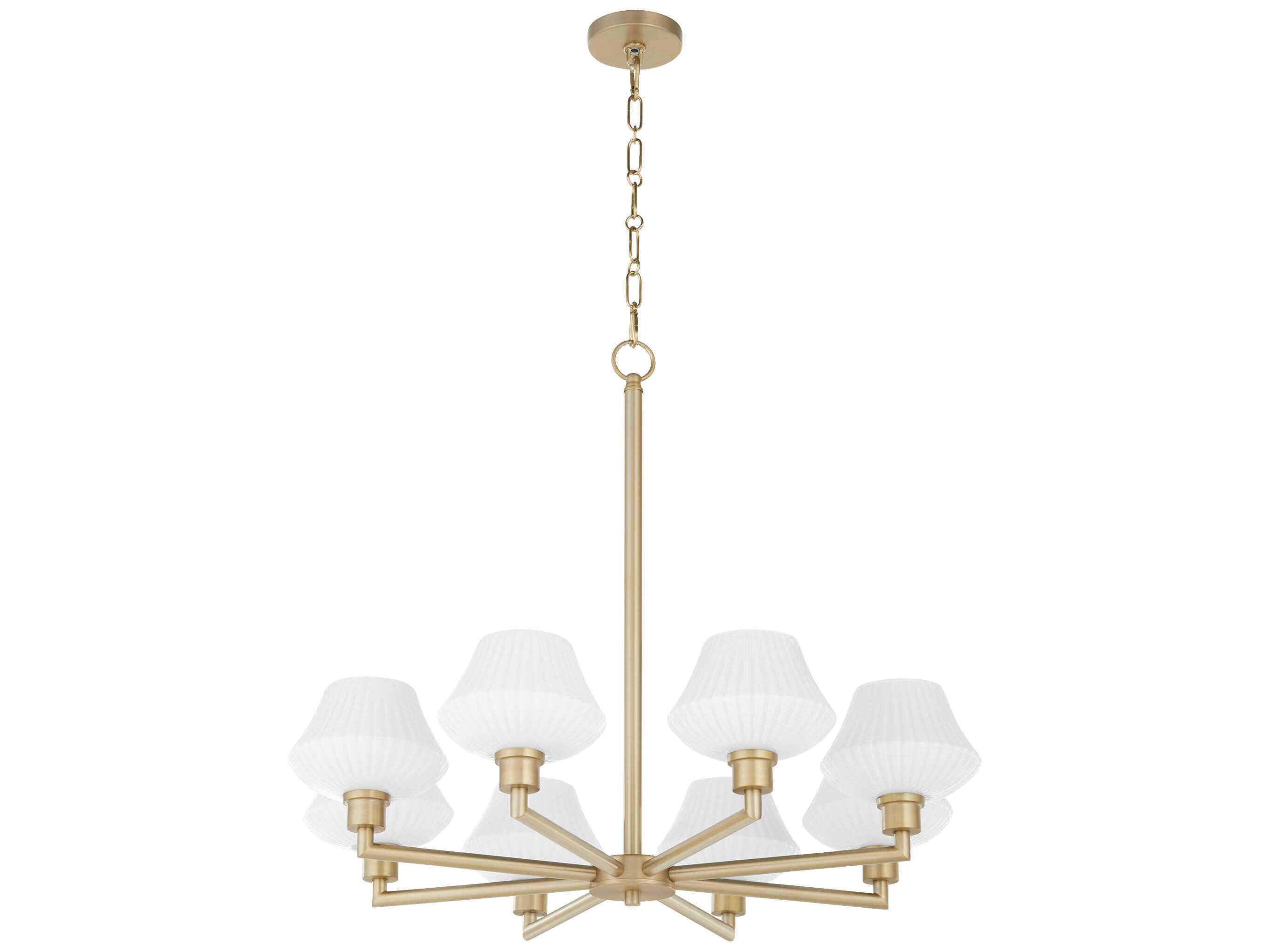 Quorum Cassini 8-Light Aged Brass Chandelier