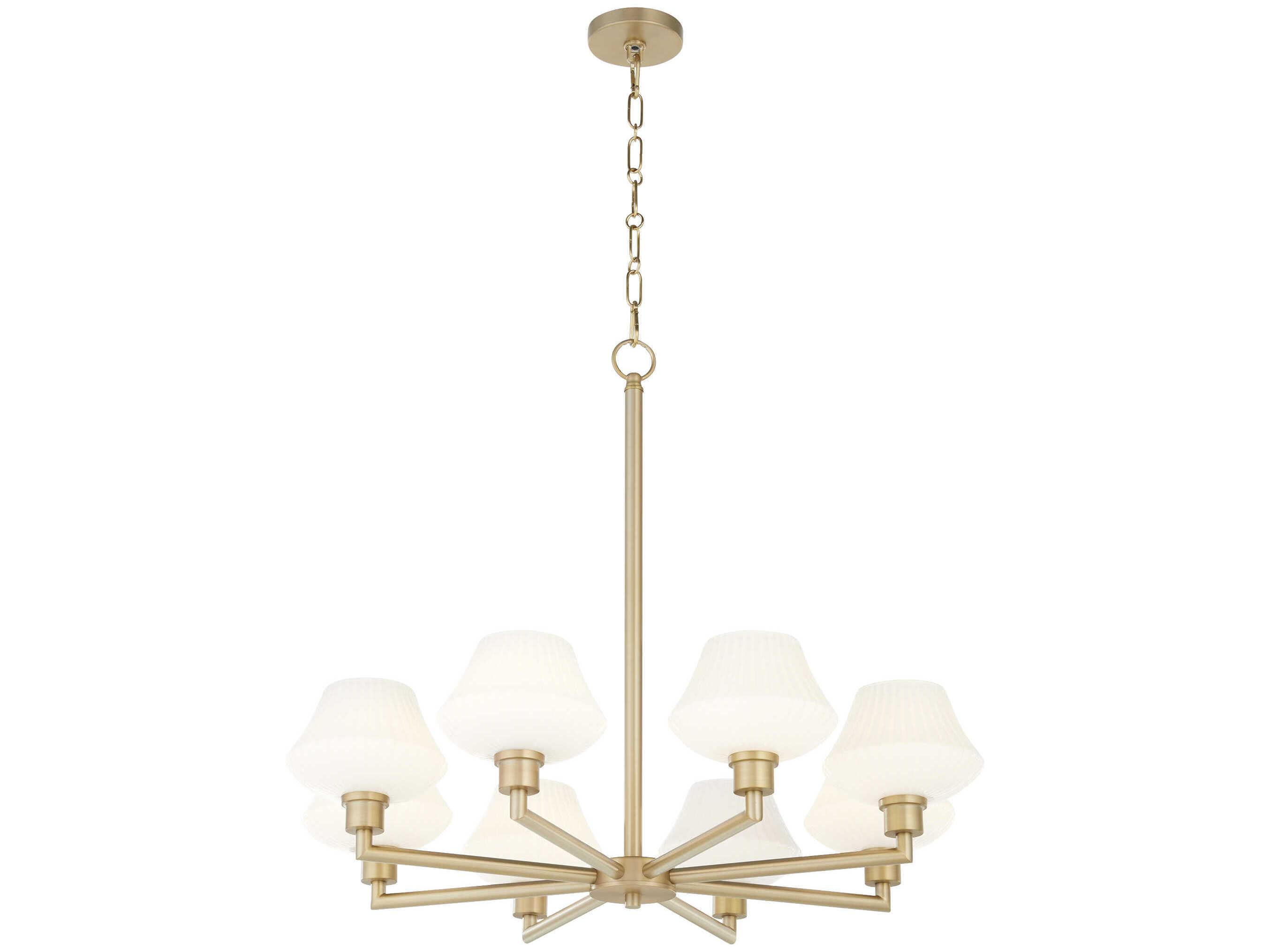 Quorum Cassini 8-Light Aged Brass Chandelier