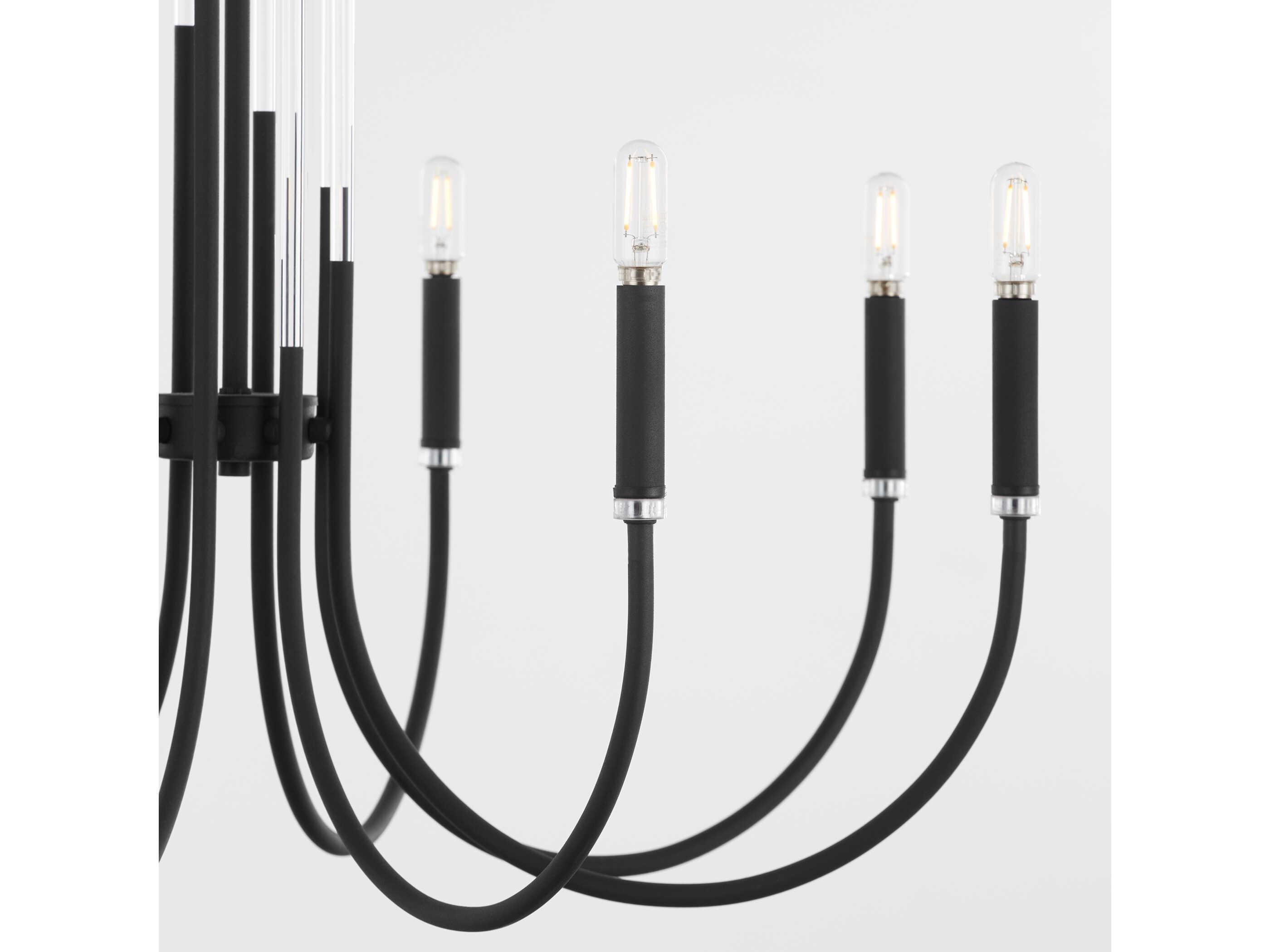 Quorum Summit 12-Light Textured Black Candelabra Chandelier