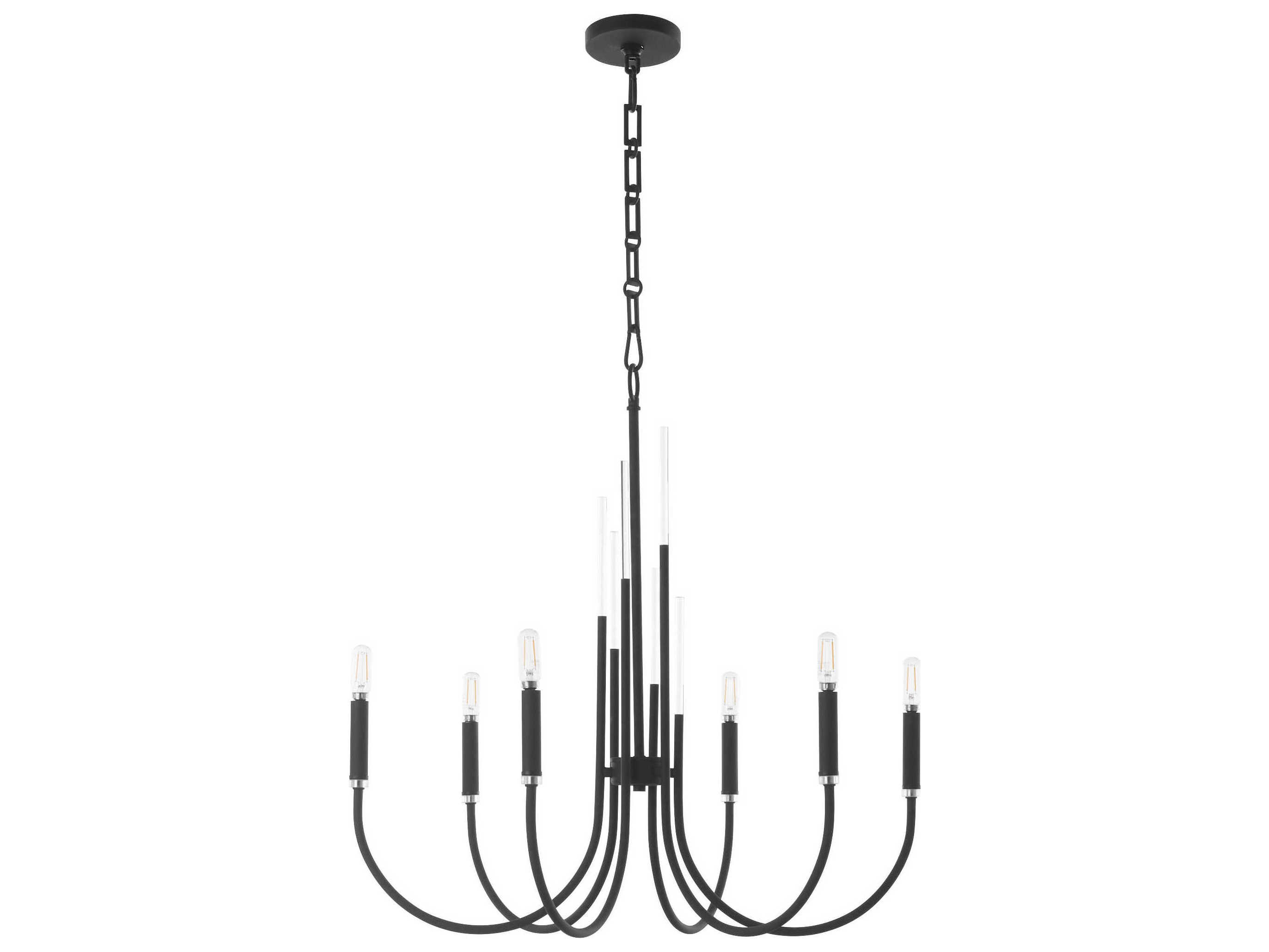Quorum Summit 6-Light Textured Black Candelabra Chandelier