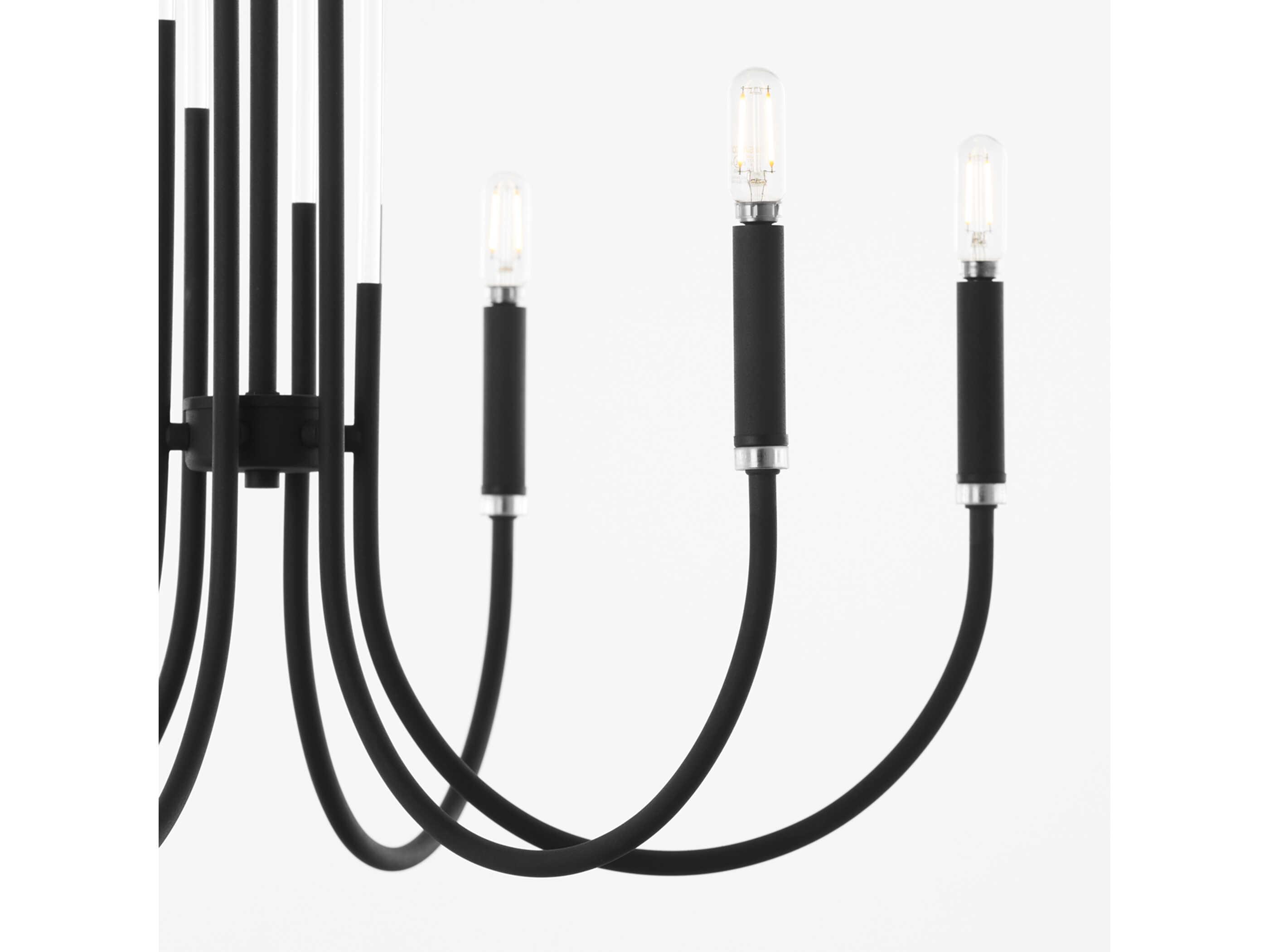 Quorum Summit 6-Light Textured Black Candelabra Chandelier