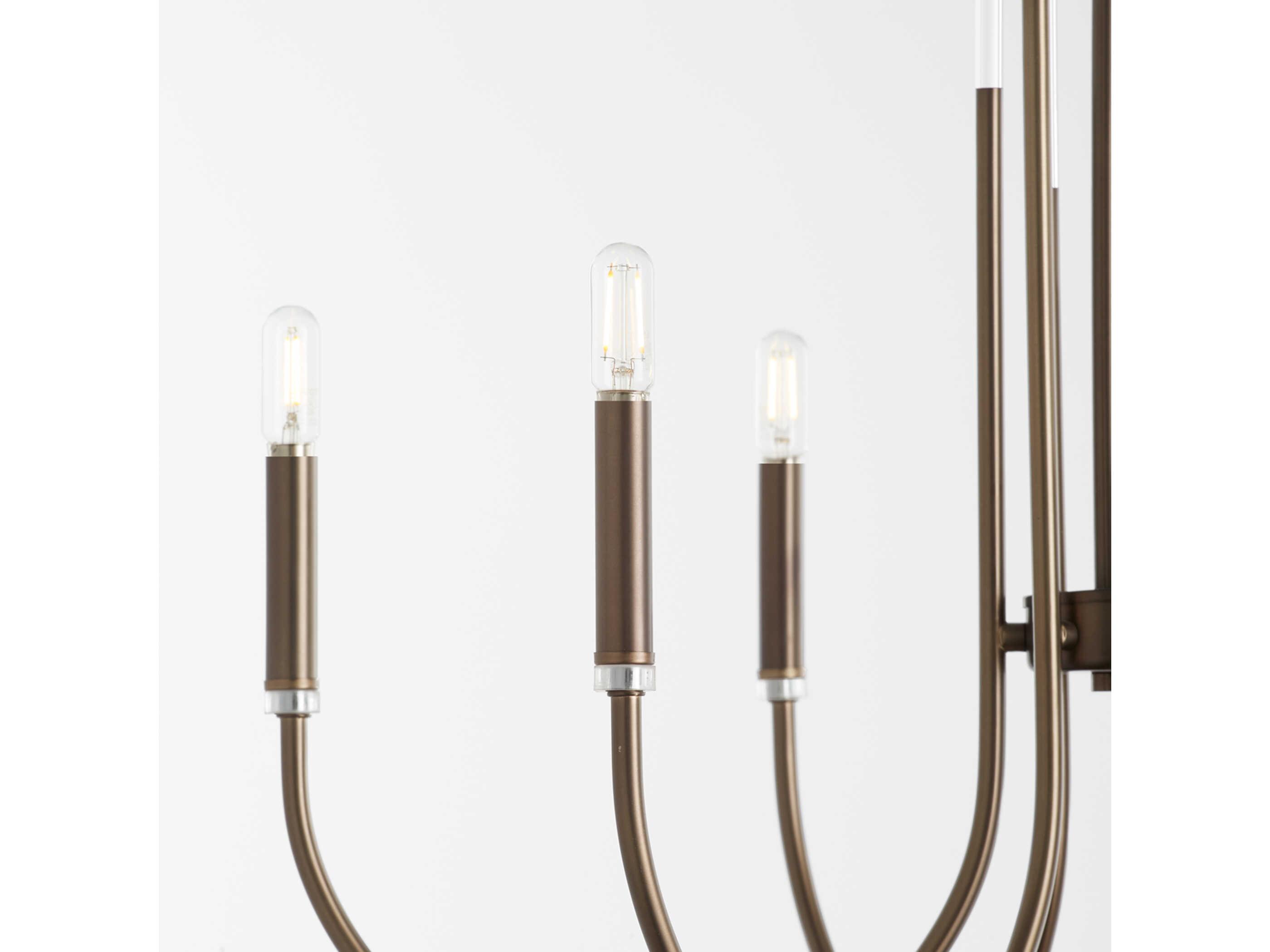 Quorum Summit 6-Light Dark Brass Candelabra Chandelier