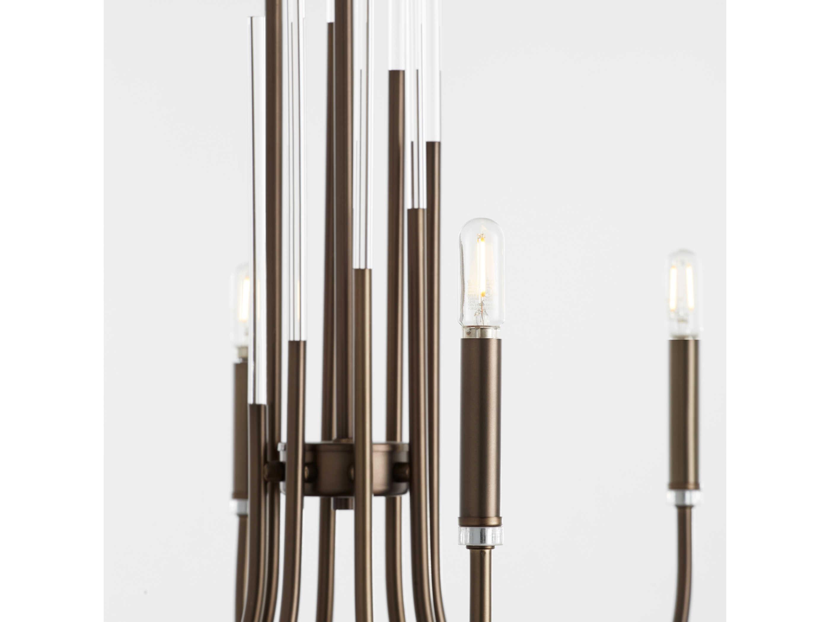 Quorum Summit 6-Light Dark Brass Candelabra Chandelier