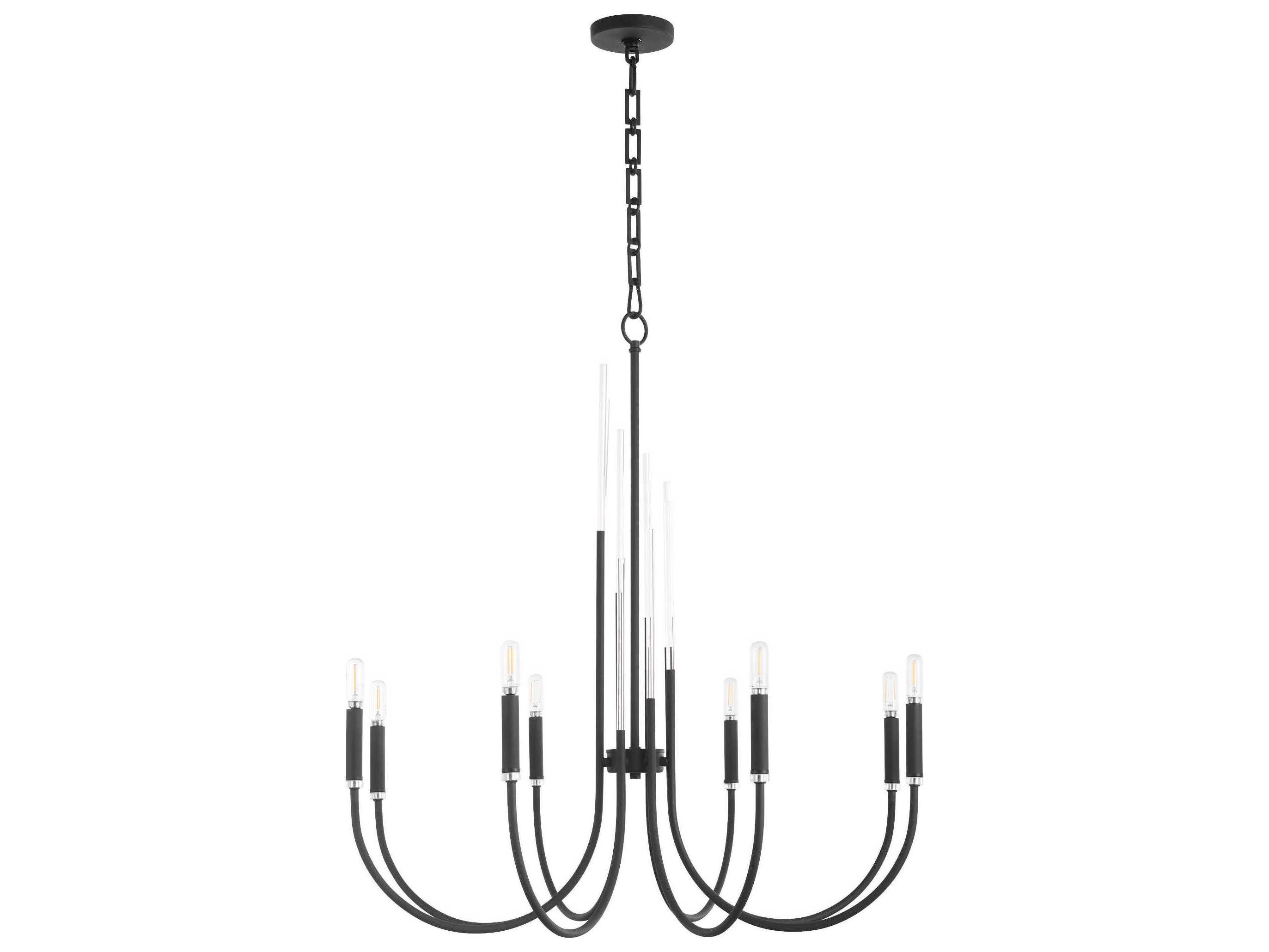 Quorum Summit 8-Light Textured Black Candelabra Chandelier