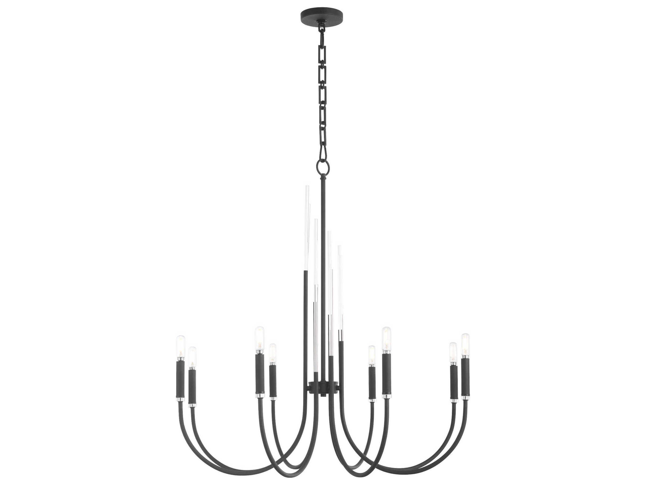 Quorum Summit 8-Light Textured Black Candelabra Chandelier