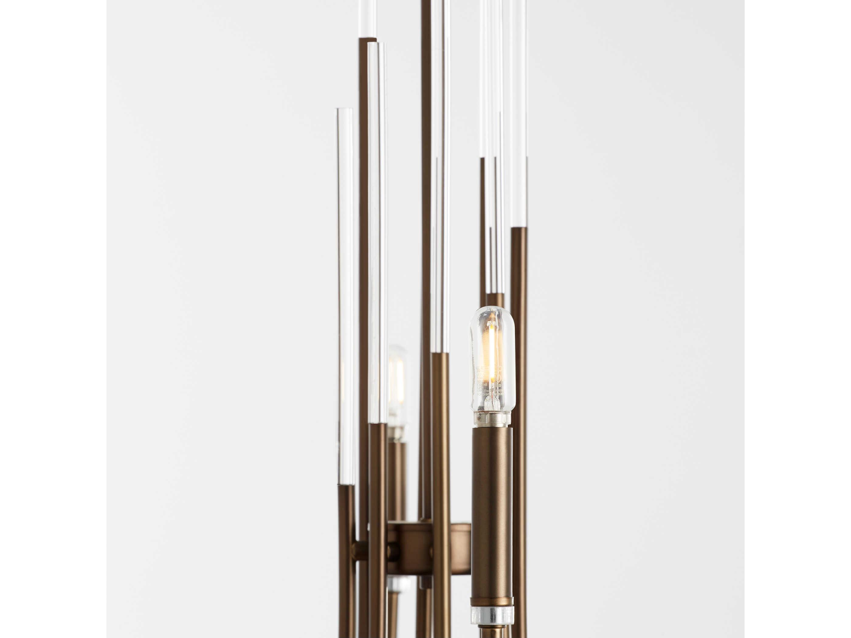 Quorum Summit 8-Light Dark Brass Candelabra Chandelier