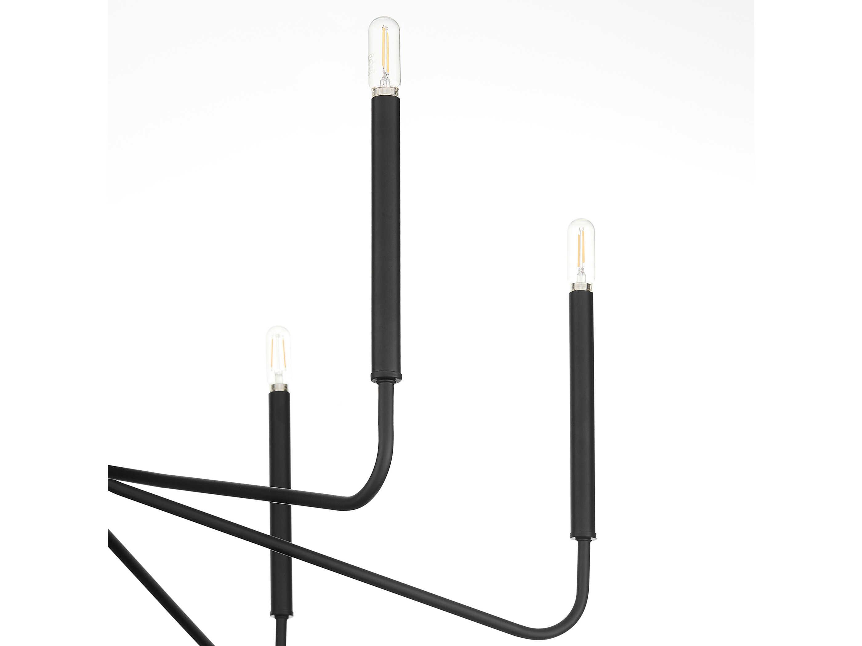 Quorum Providence 6-Light Matte Black Candelabra Chandelier