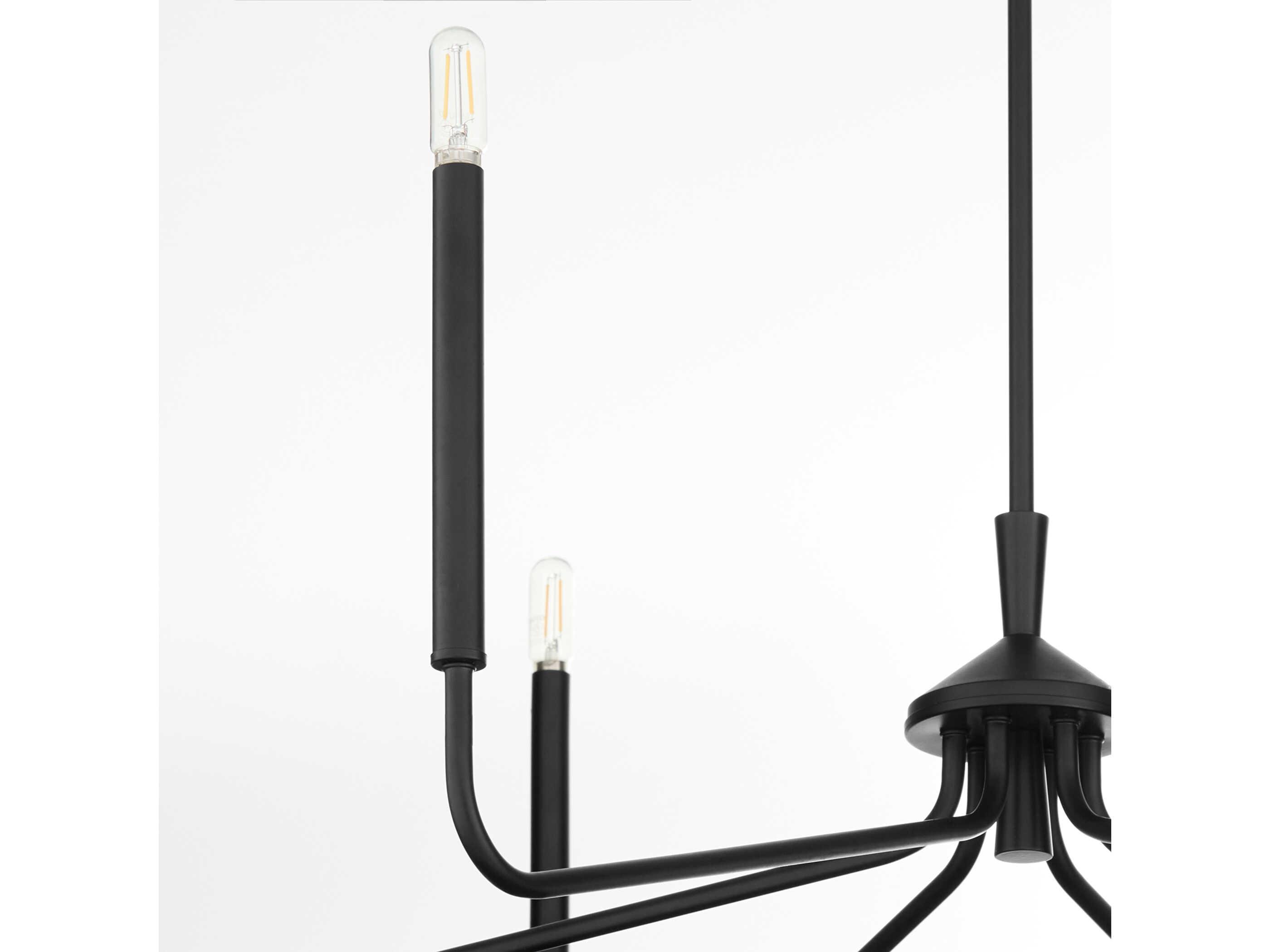 Quorum Providence 6-Light Matte Black Candelabra Chandelier