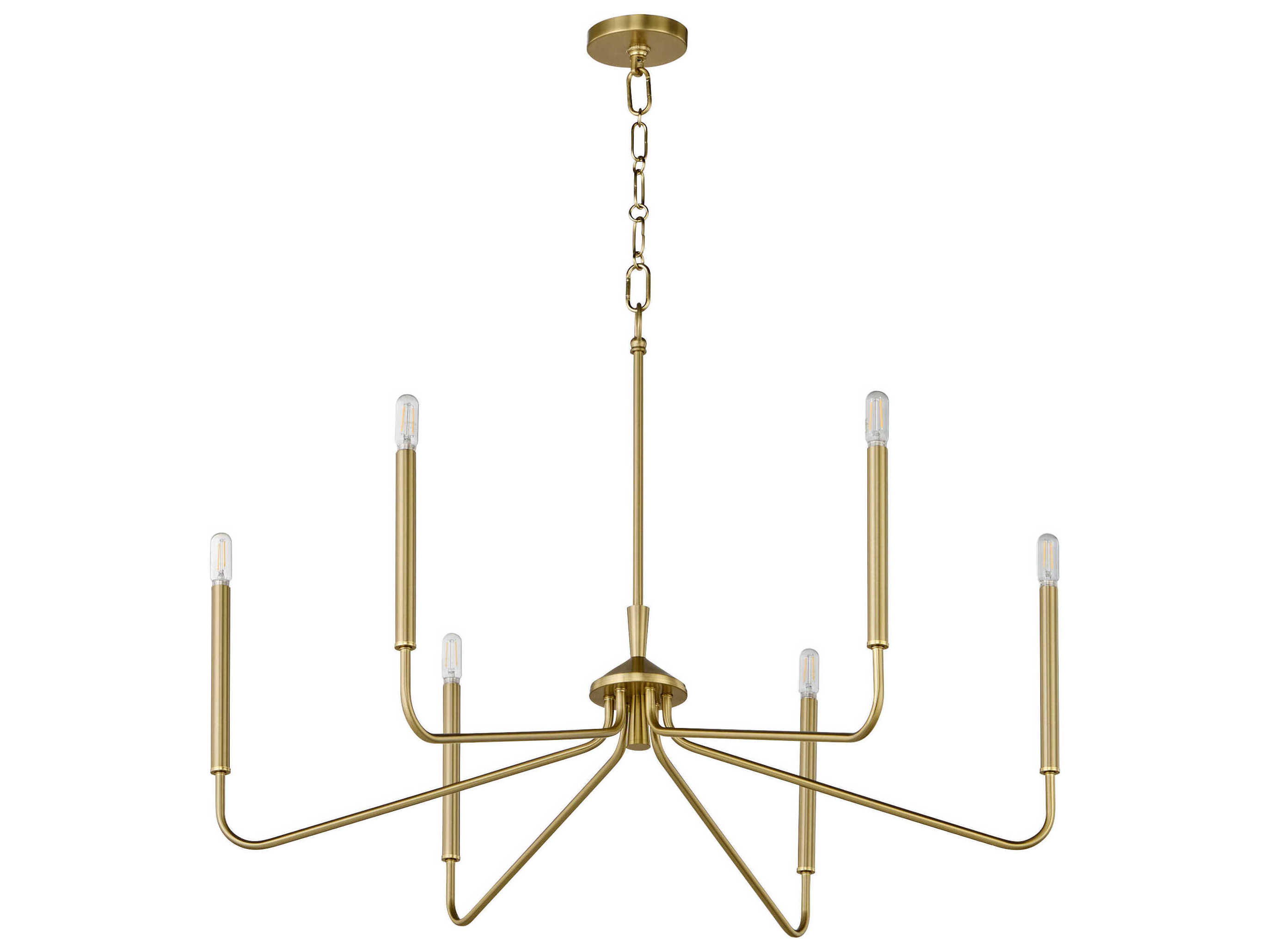 Quorum Providence 6-Light Aged Brass Candelabra Chandelier