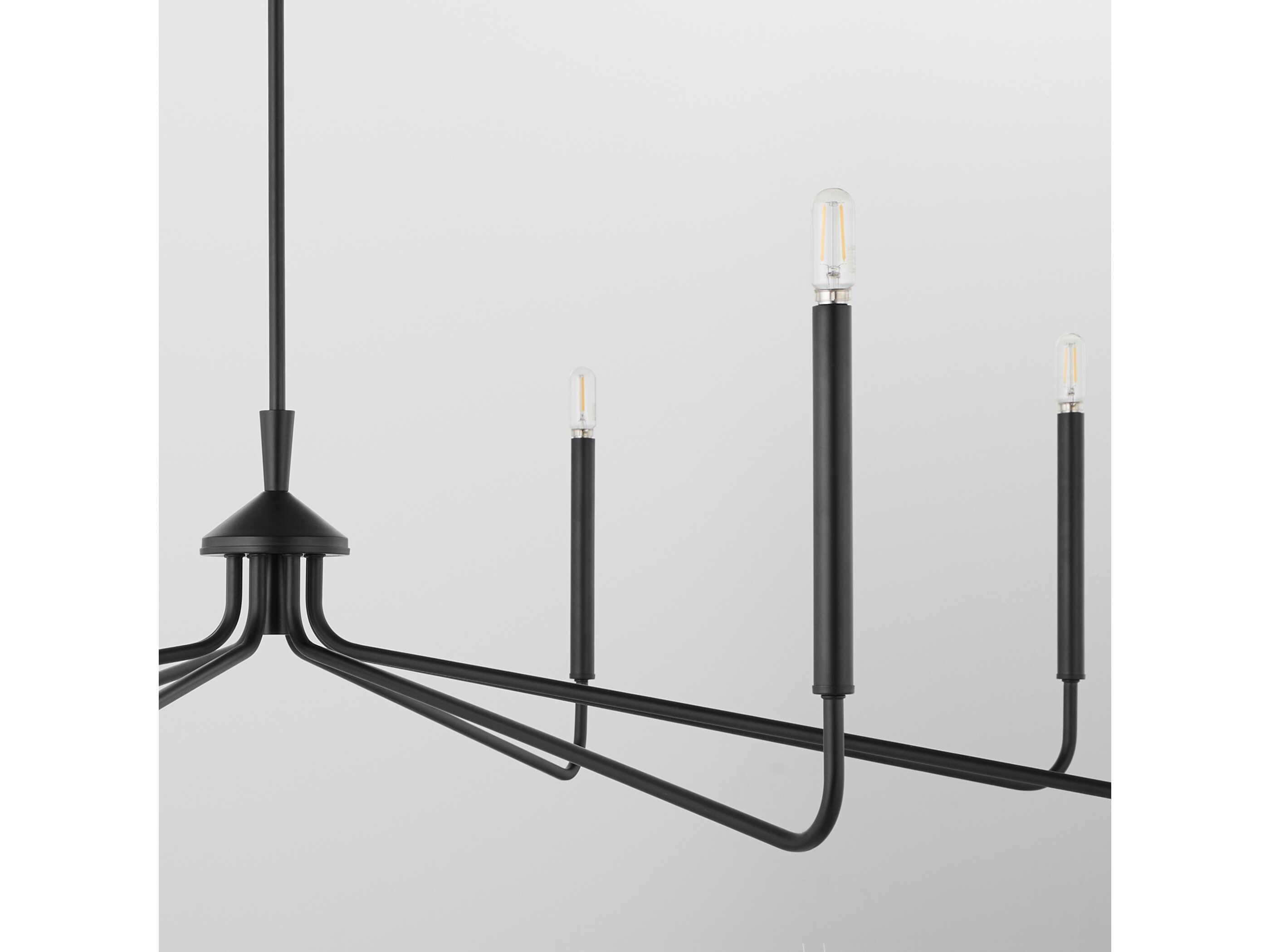 Quorum Providence 8-Light Matte Black Candelabra Chandelier