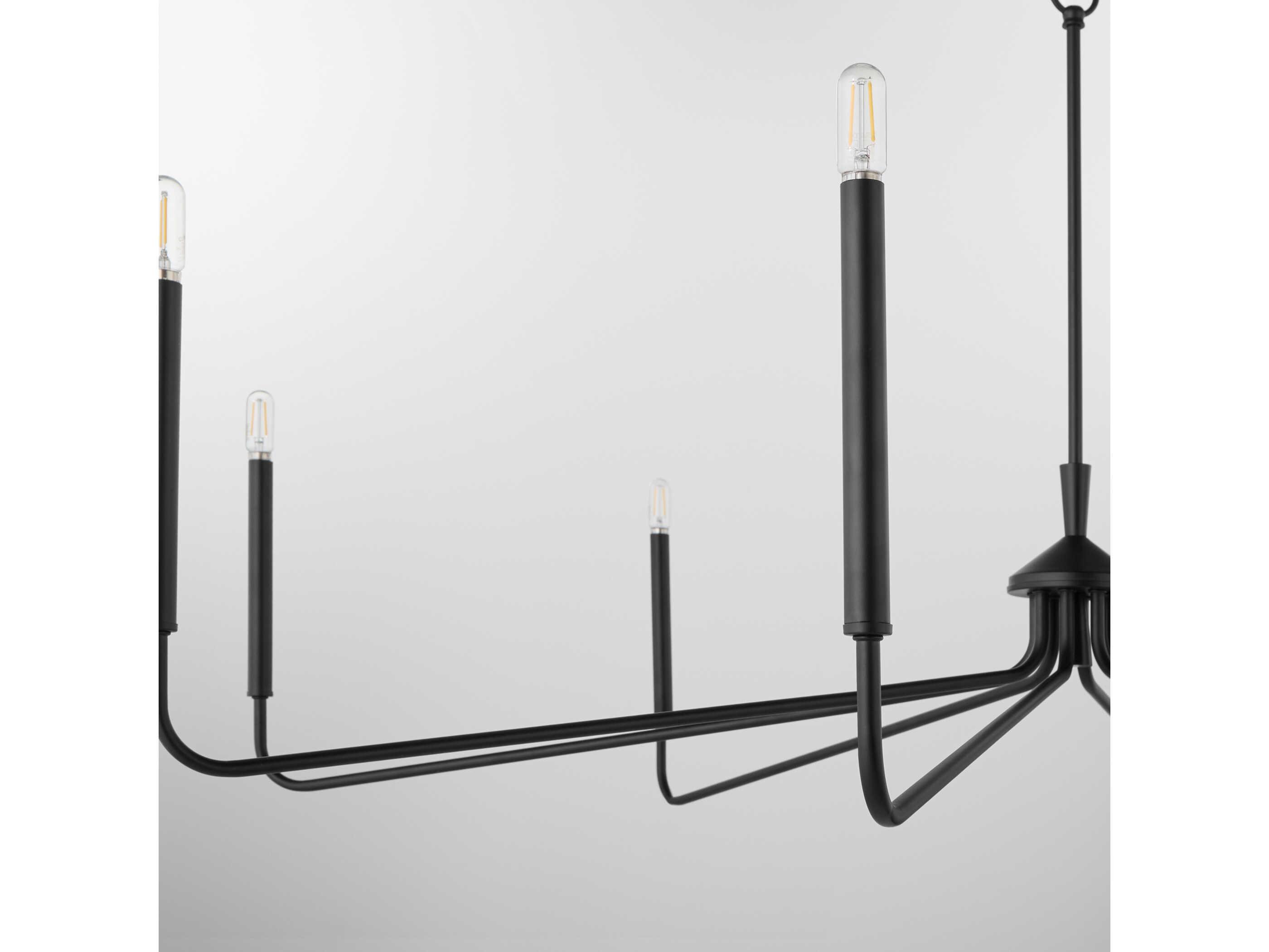 Quorum Providence 8-Light Matte Black Candelabra Chandelier