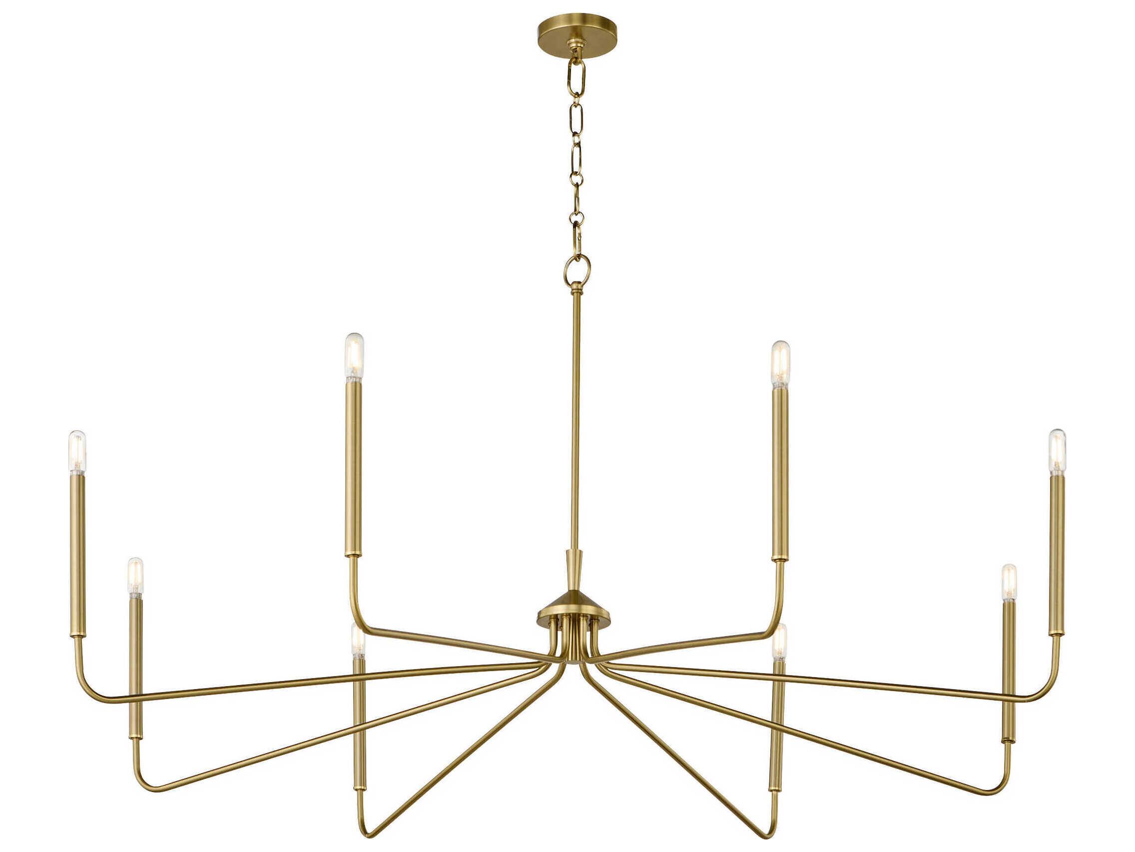 Quorum Providence 8-Light Aged Brass Candelabra Chandelier