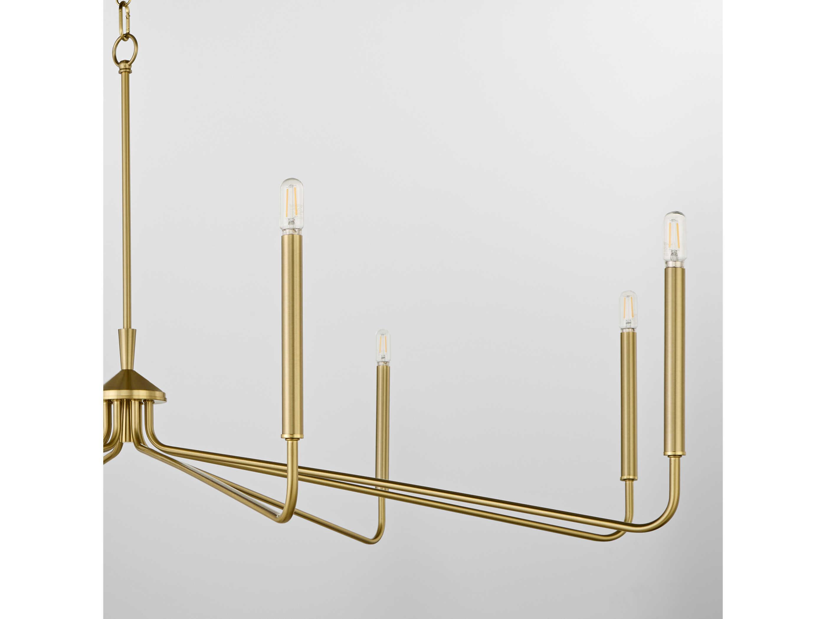 Quorum Providence 8-Light Aged Brass Candelabra Chandelier