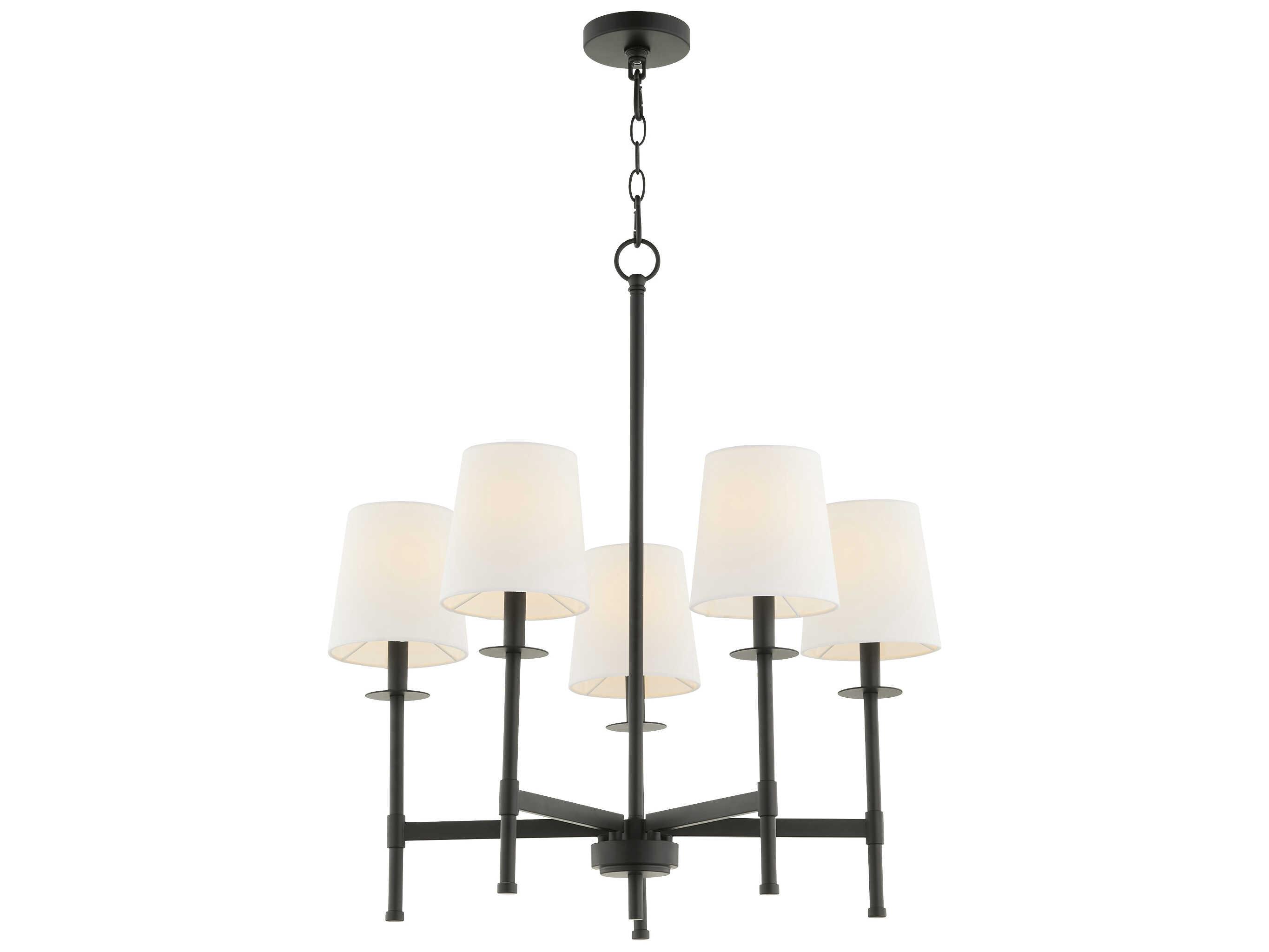 Quorum Belshaw 5-Light Matte Black Candelabra Chandelier