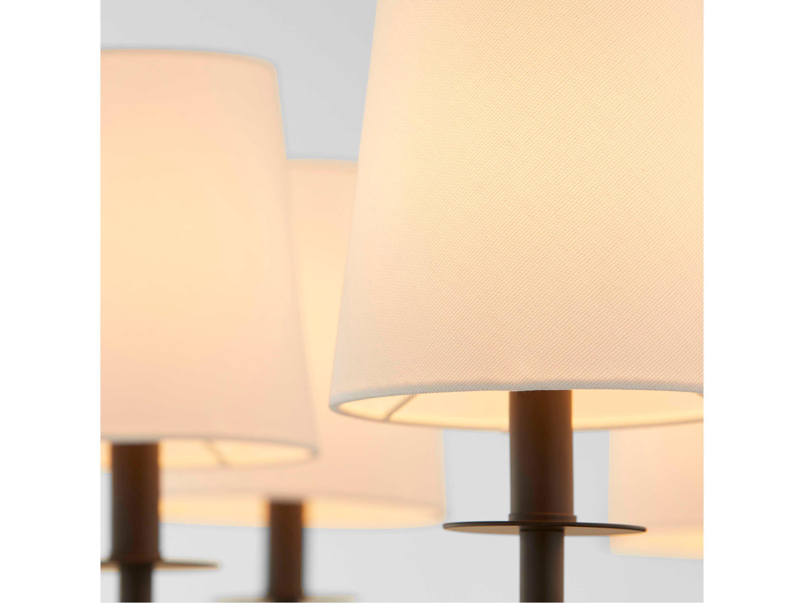 Quorum Belshaw 8-Light Matte Black Candelabra Chandelier