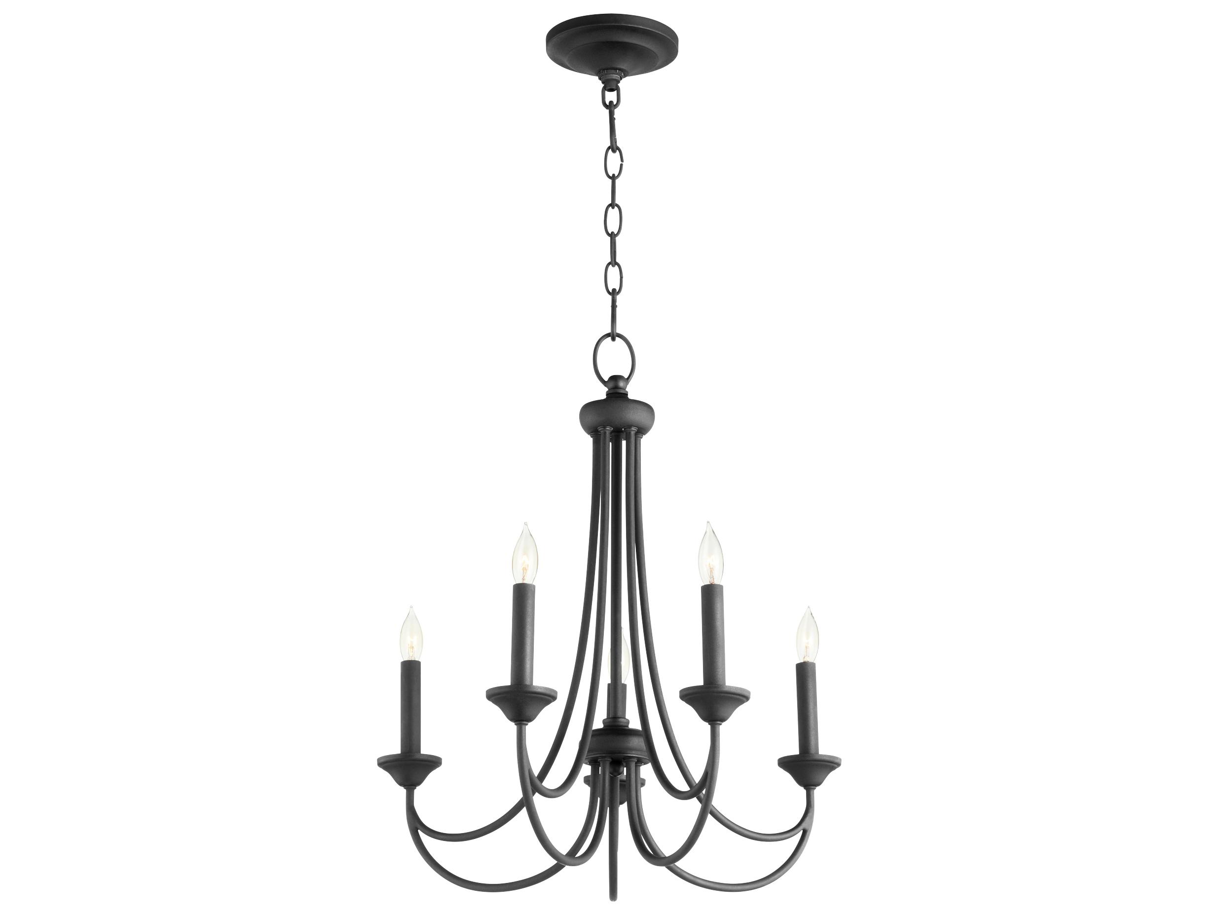 Quorum Brooks 5-Light Noir Black Candelabra Chandelier