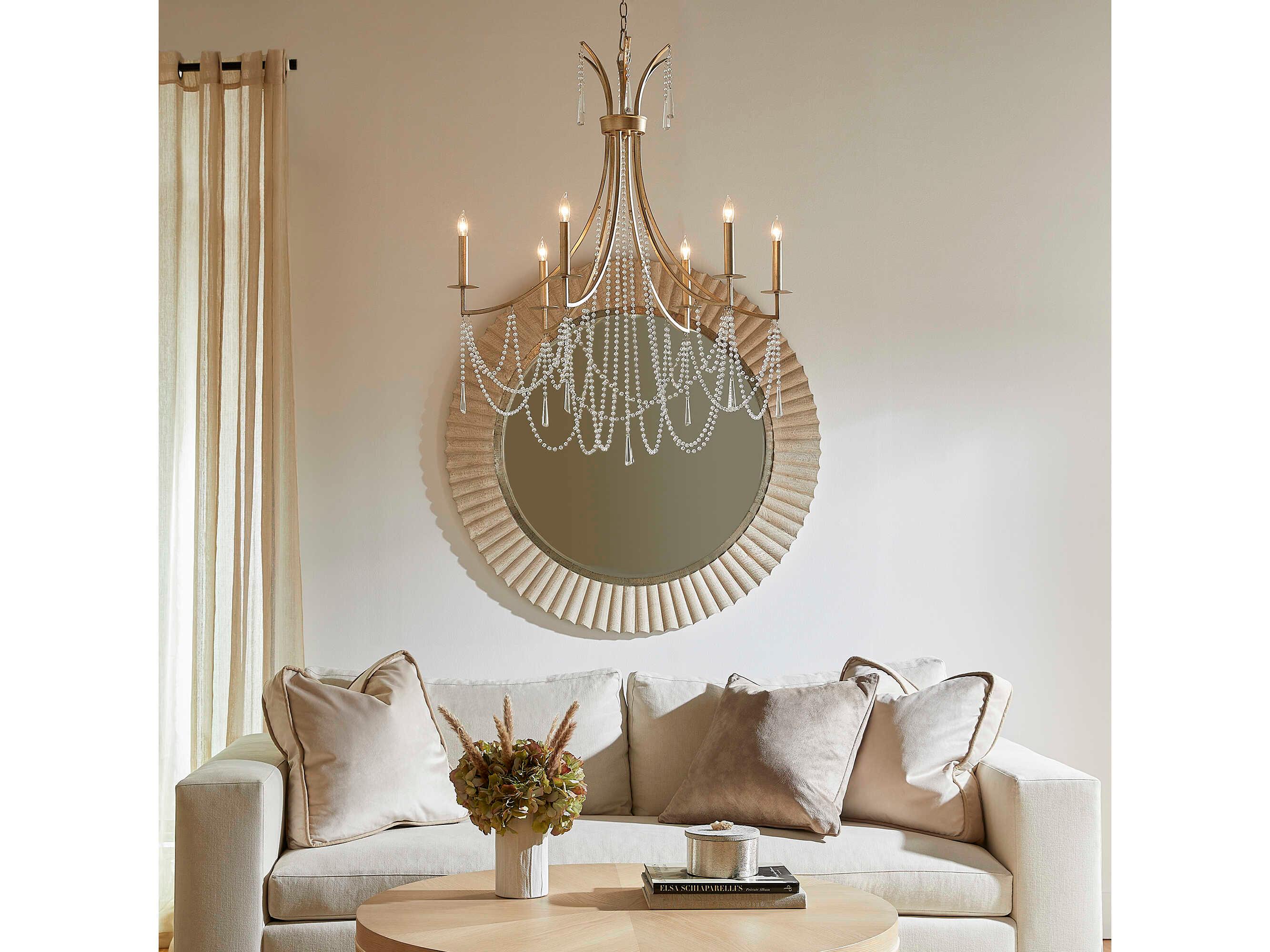 Quorum Malin 6-Light Antique Silver Candelabra Chandelier