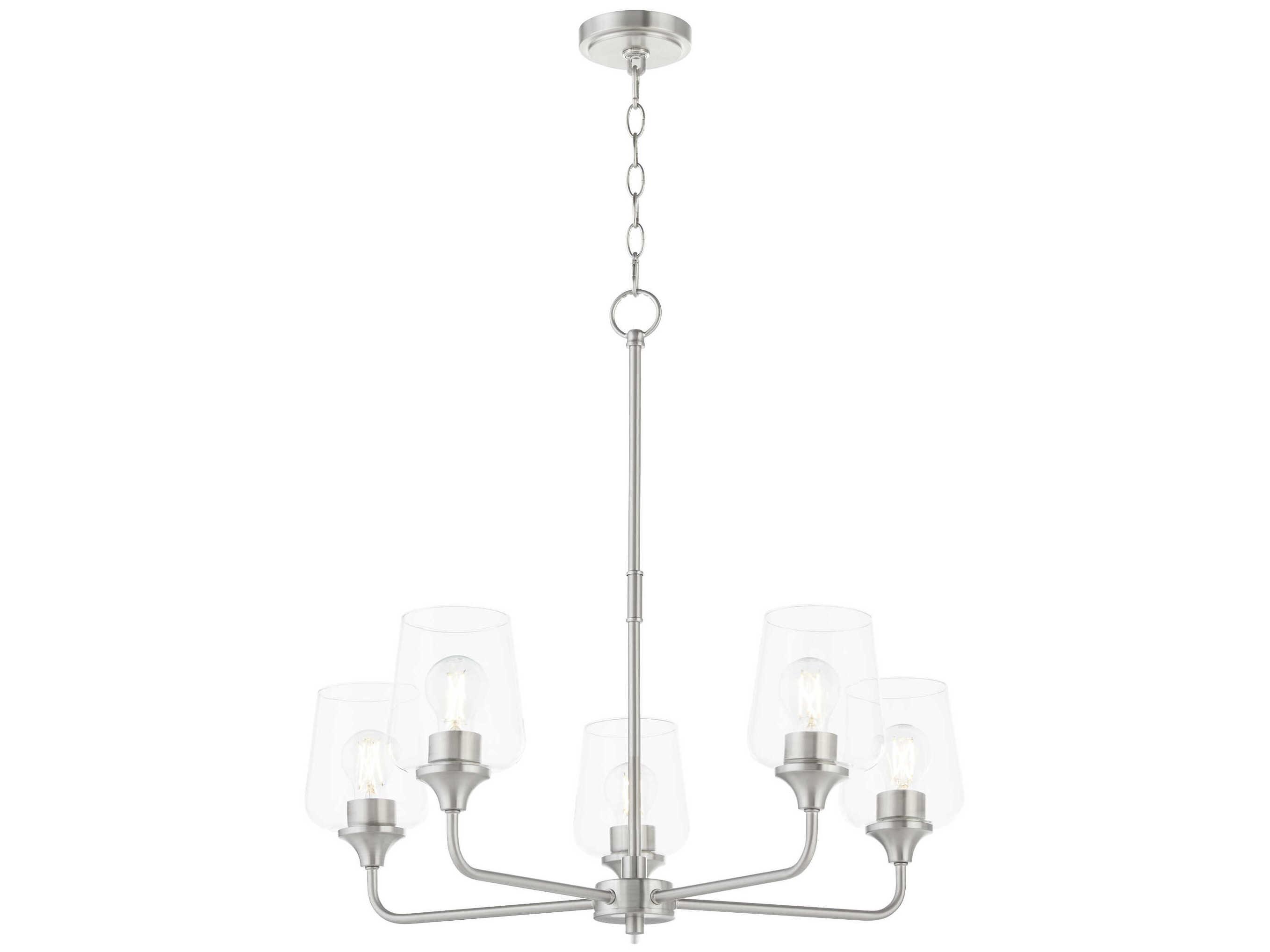 Quorum Raymond 5-Light Satin Nickel Chandelier