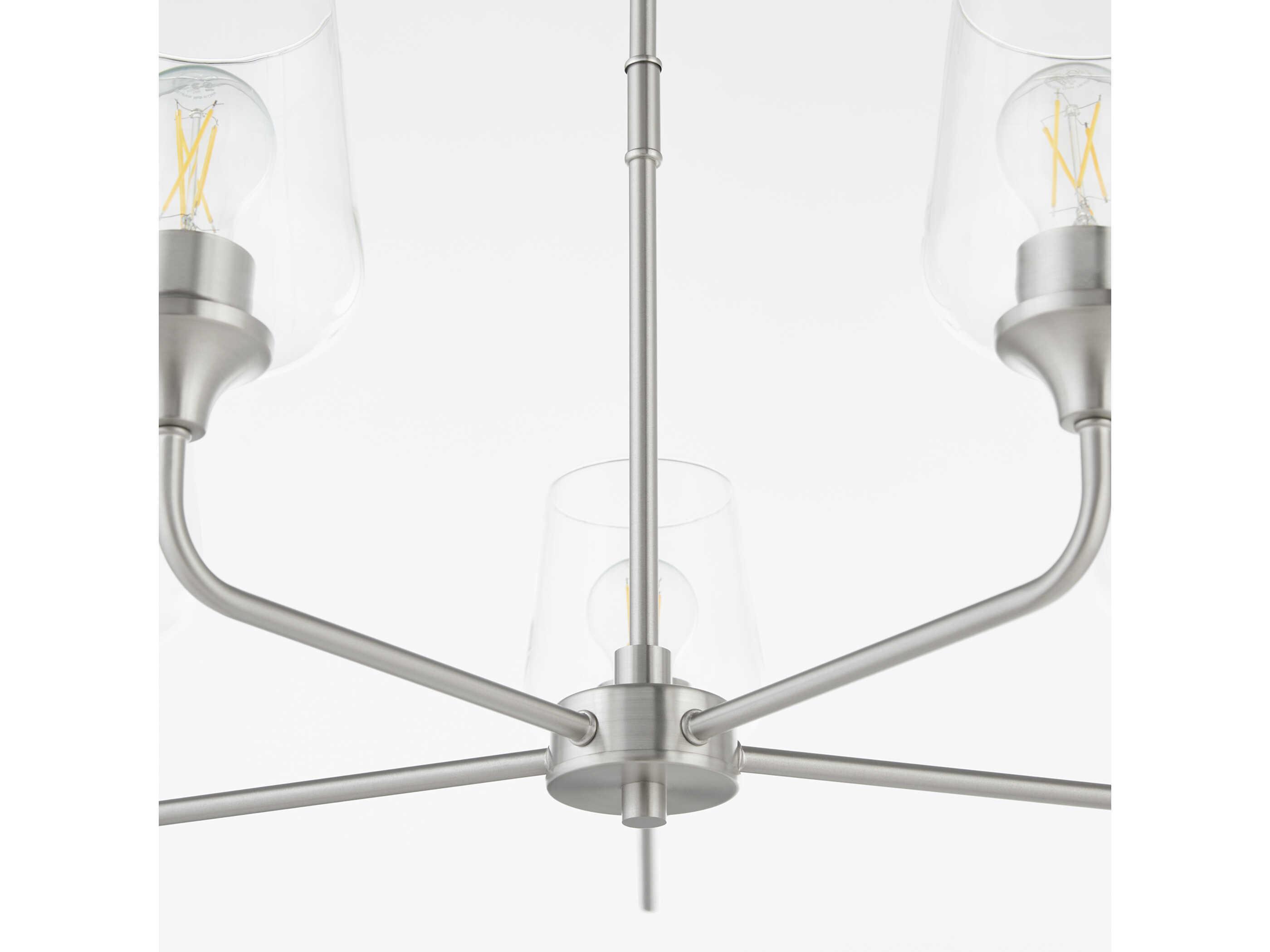 Quorum Raymond 5-Light Satin Nickel Chandelier