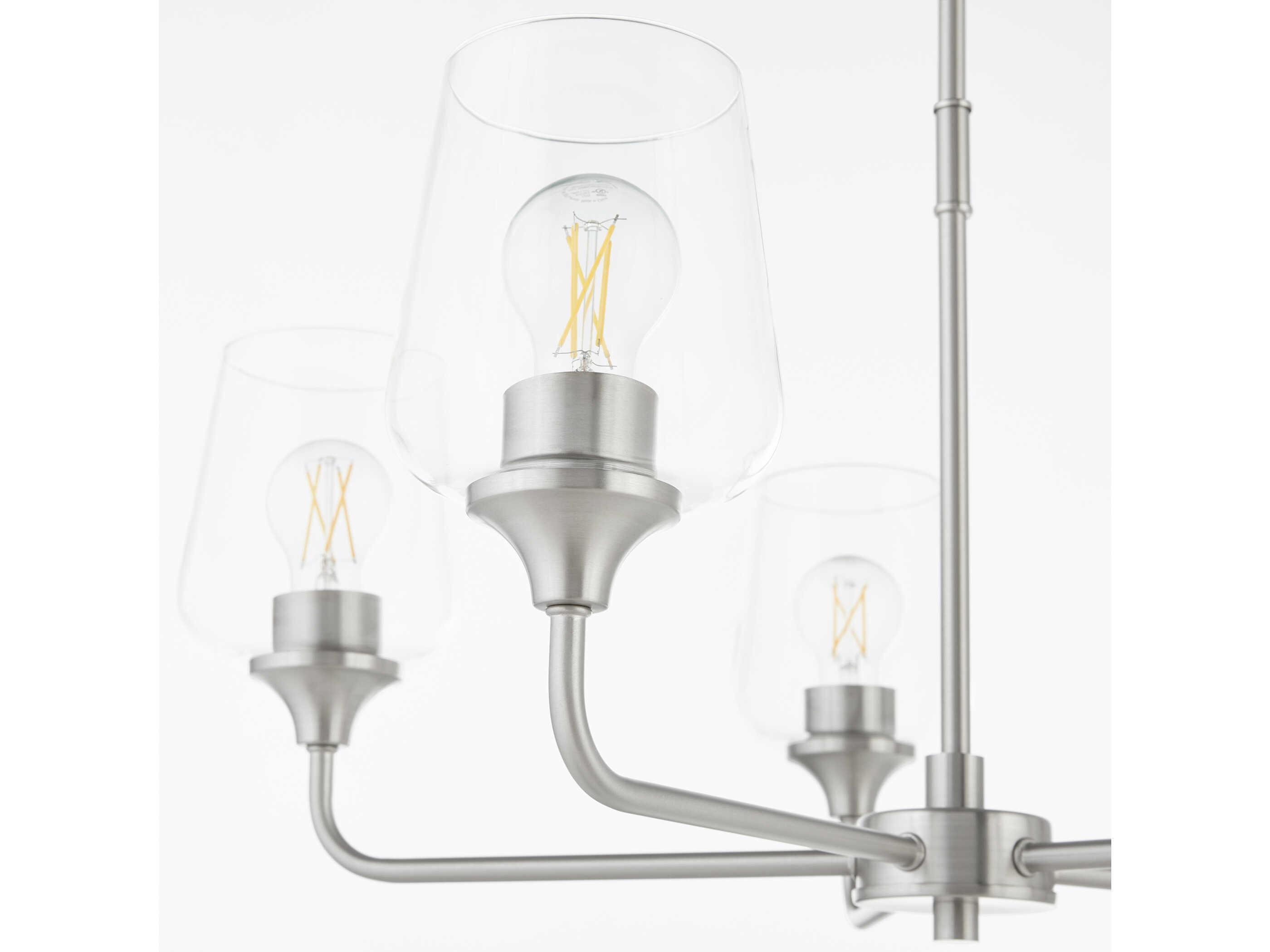 Quorum Raymond 5-Light Satin Nickel Chandelier