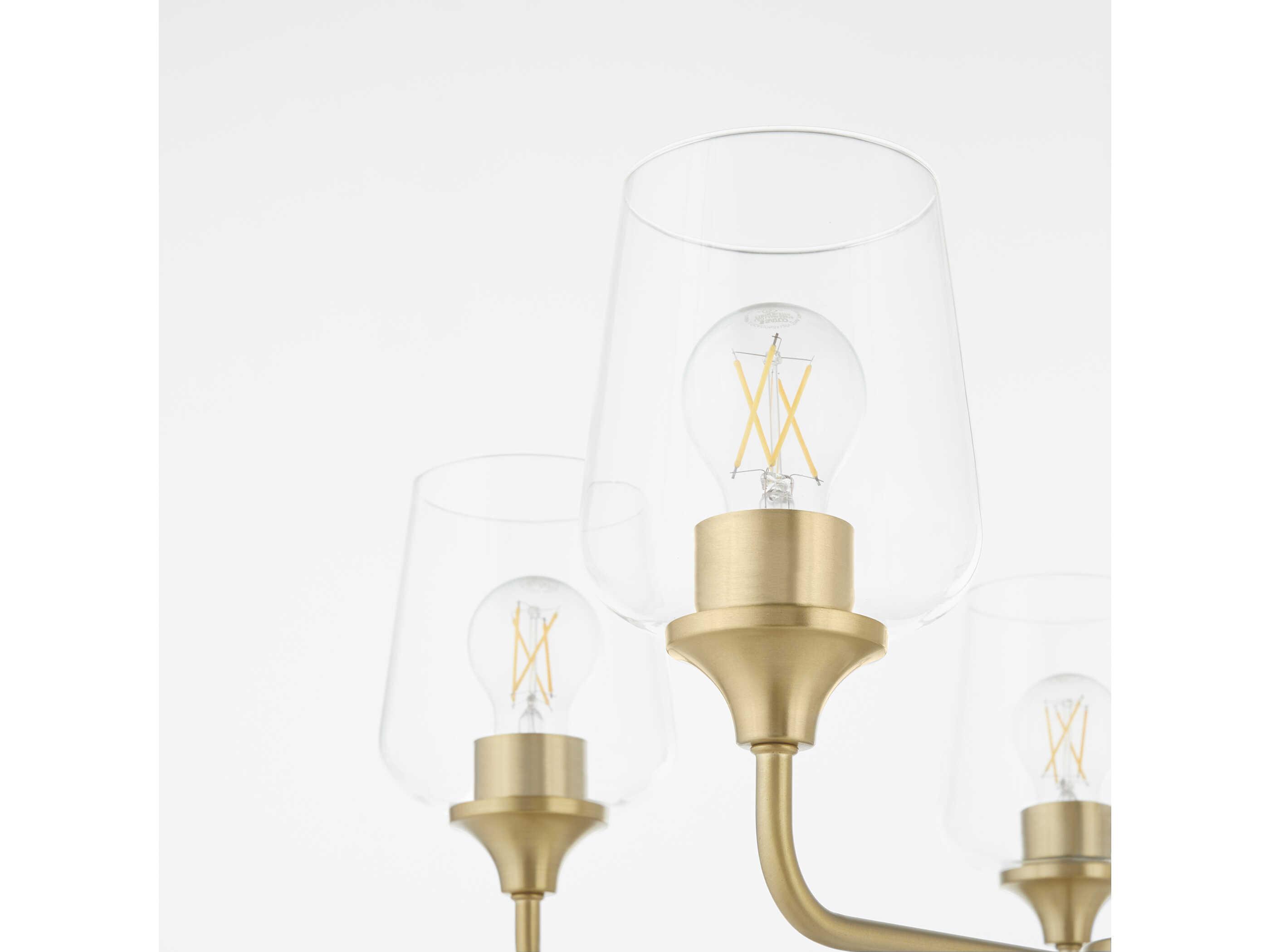 Quorum Raymond 5-Light Aged Brass Chandelier