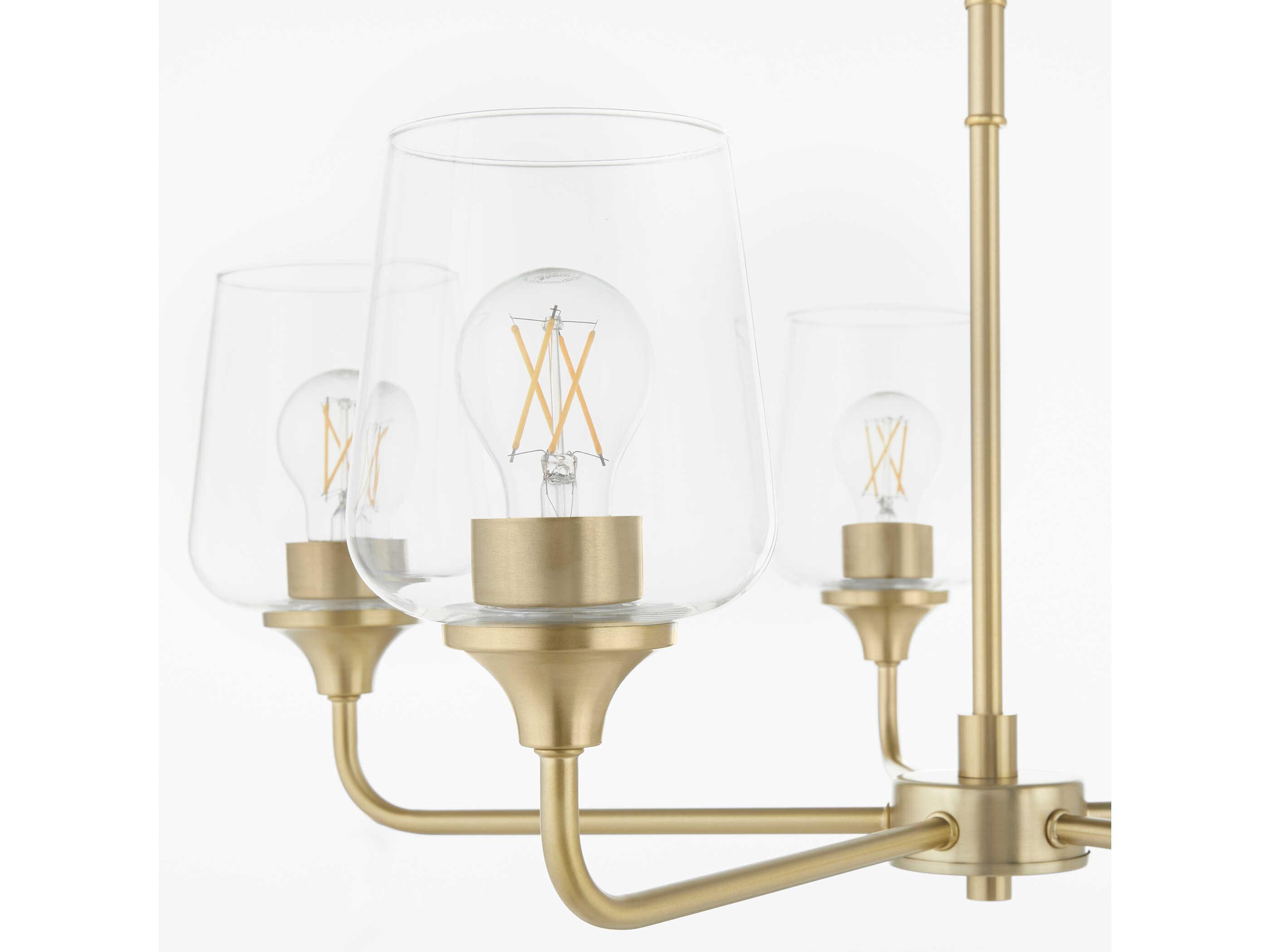 Quorum Raymond 5-Light Aged Brass Chandelier
