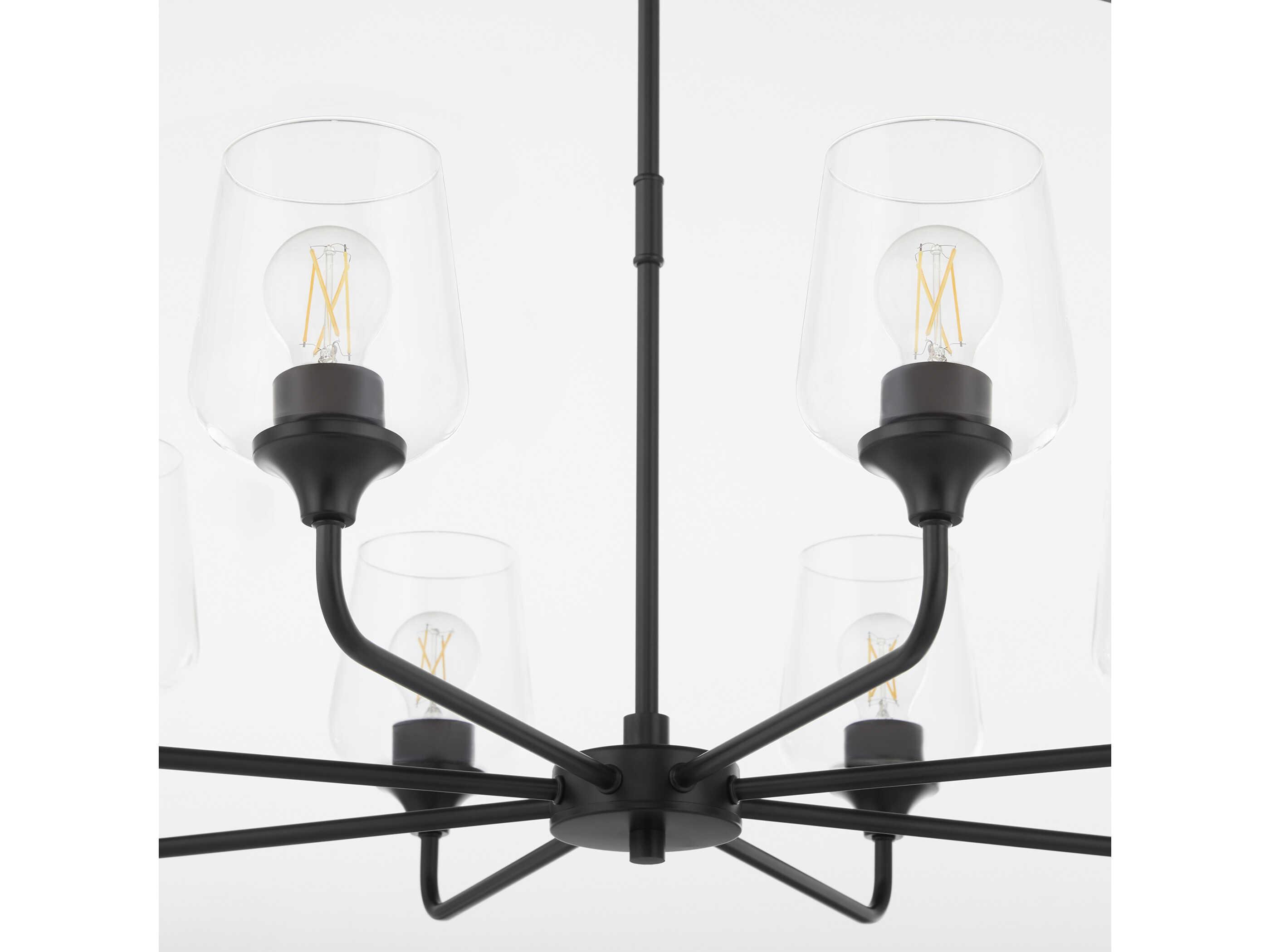 Quorum Raymond 8-Light Matte Black Chandelier