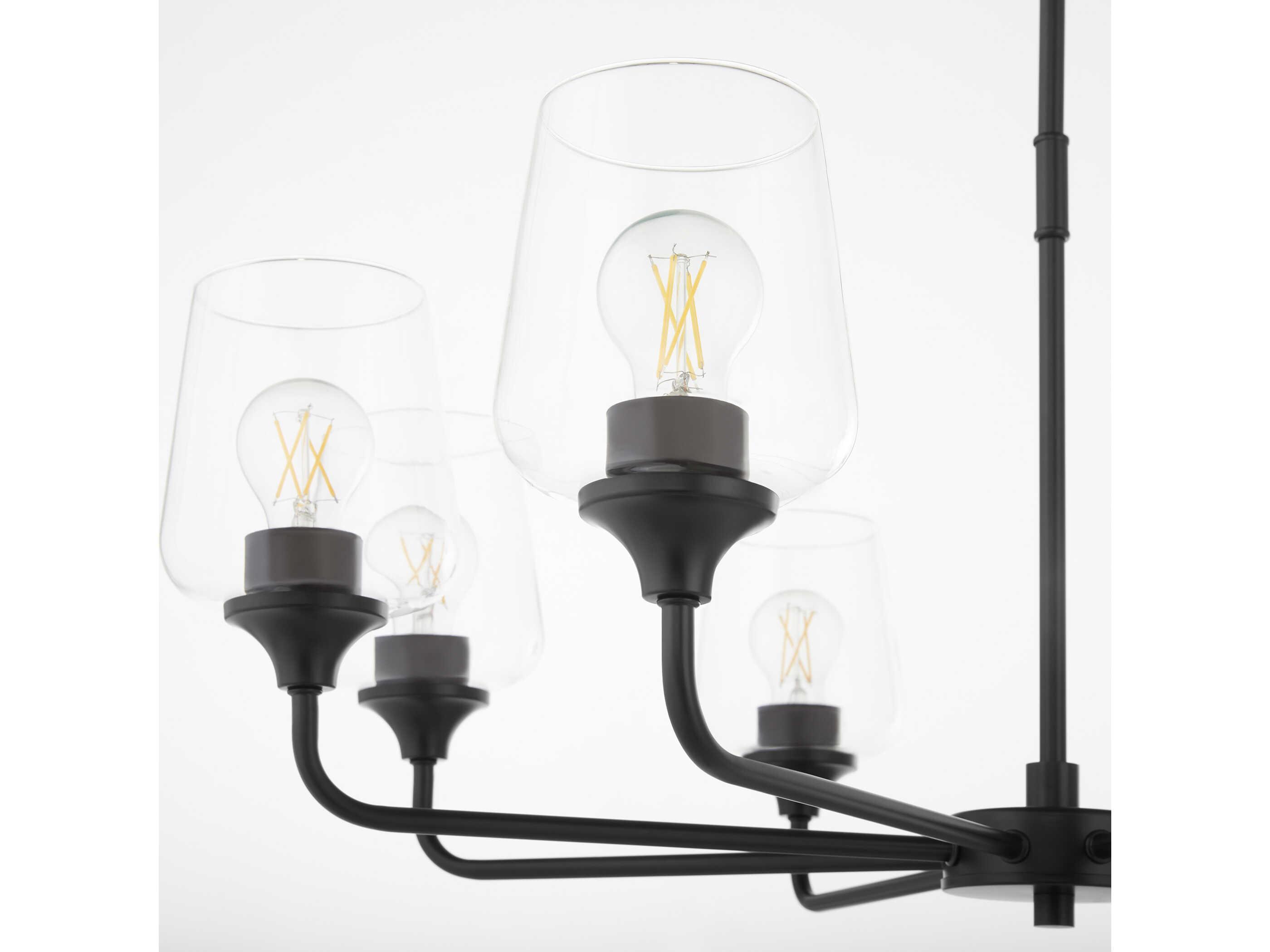 Quorum Raymond 8-Light Matte Black Chandelier