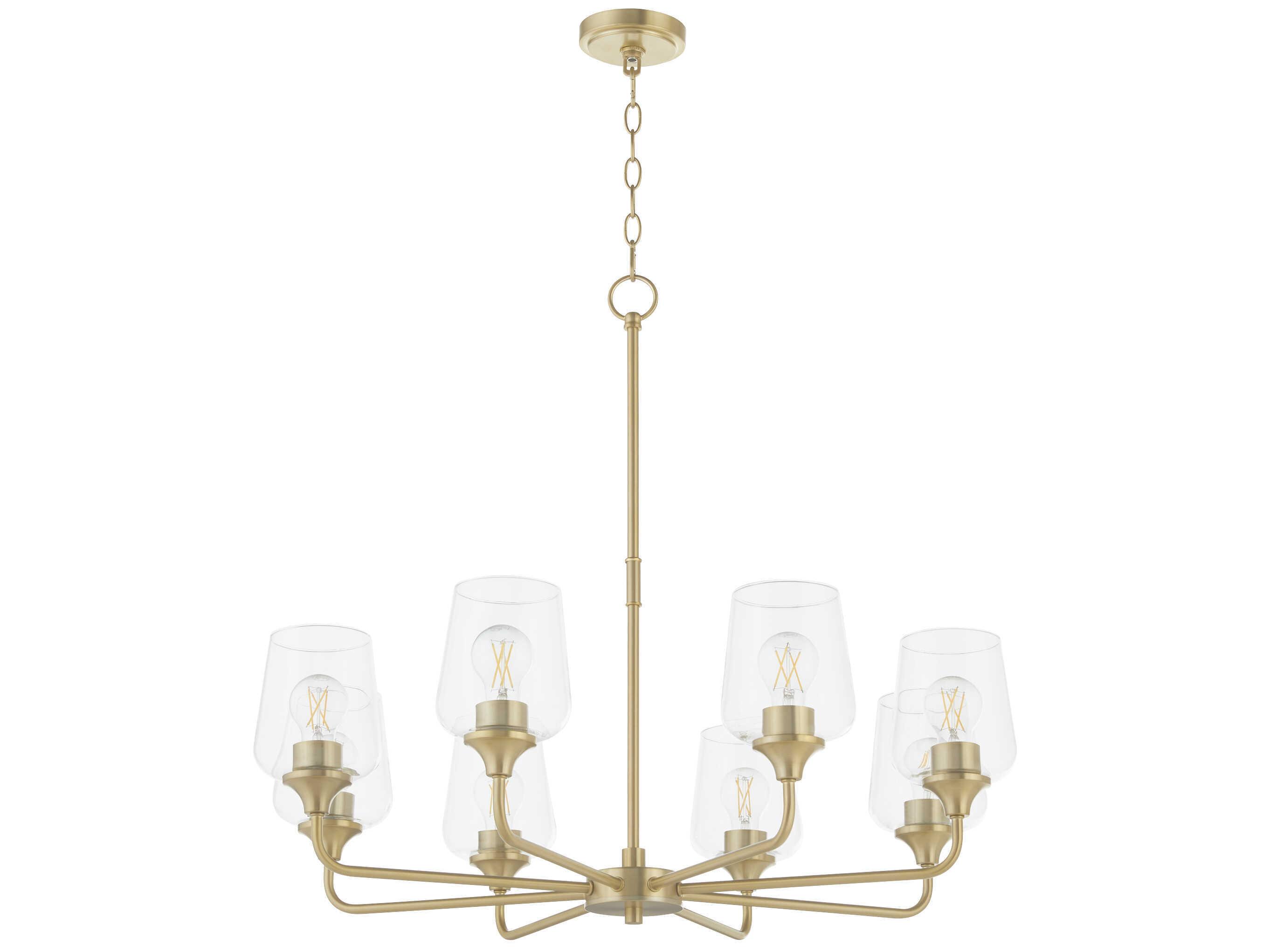Quorum Raymond 8-Light Aged Brass Chandelier