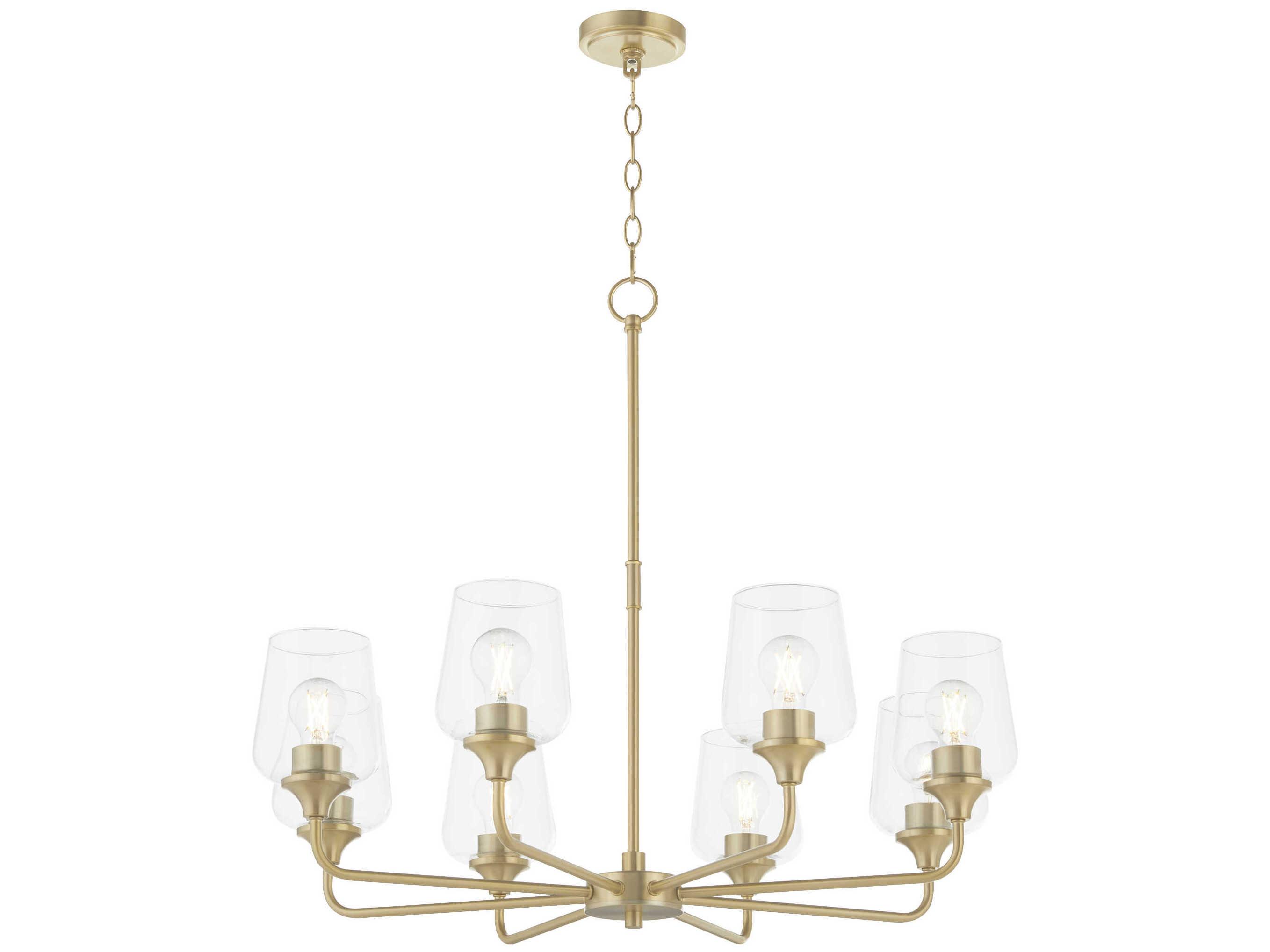 Quorum Raymond 8-Light Aged Brass Chandelier