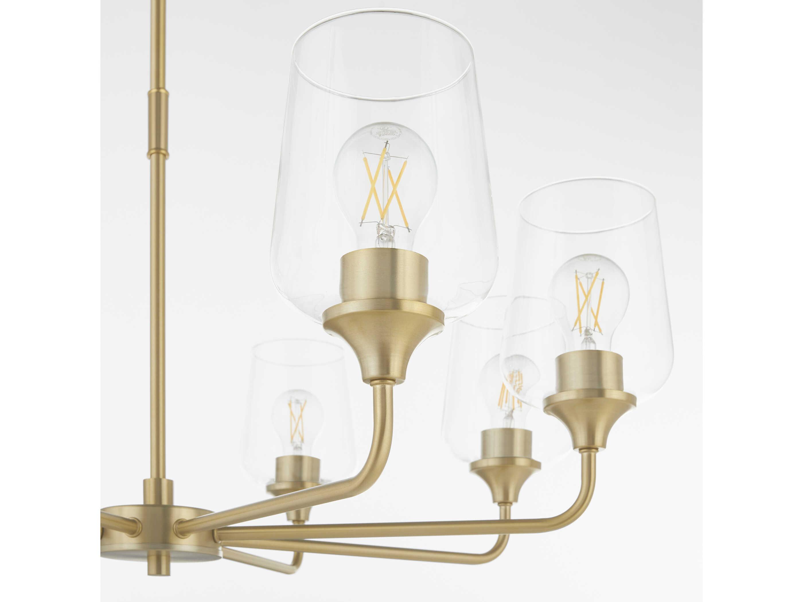 Quorum Raymond 8-Light Aged Brass Chandelier