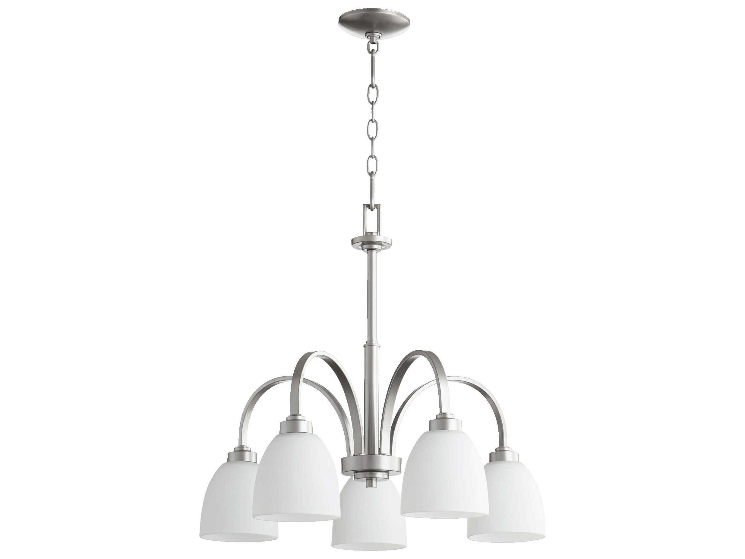 Quorum Reyes 5-Light Classic Nickel Bell Chandelier