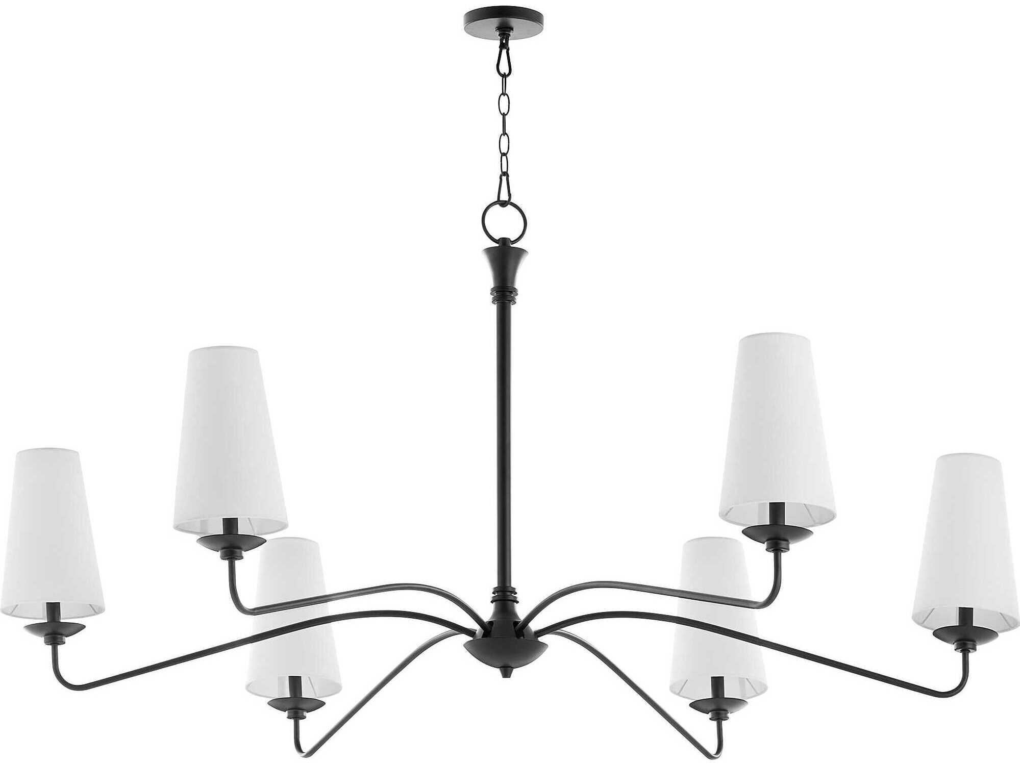 Quorum Euphora 6-Light Matte Black Chandelier