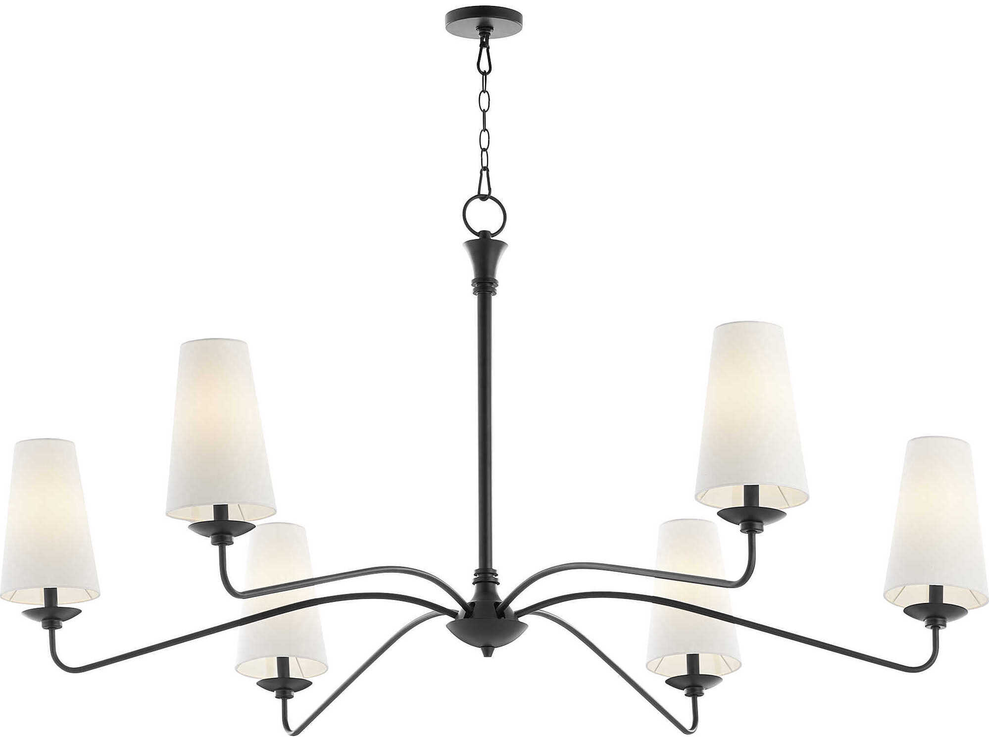Quorum Euphora 6-Light Matte Black Chandelier
