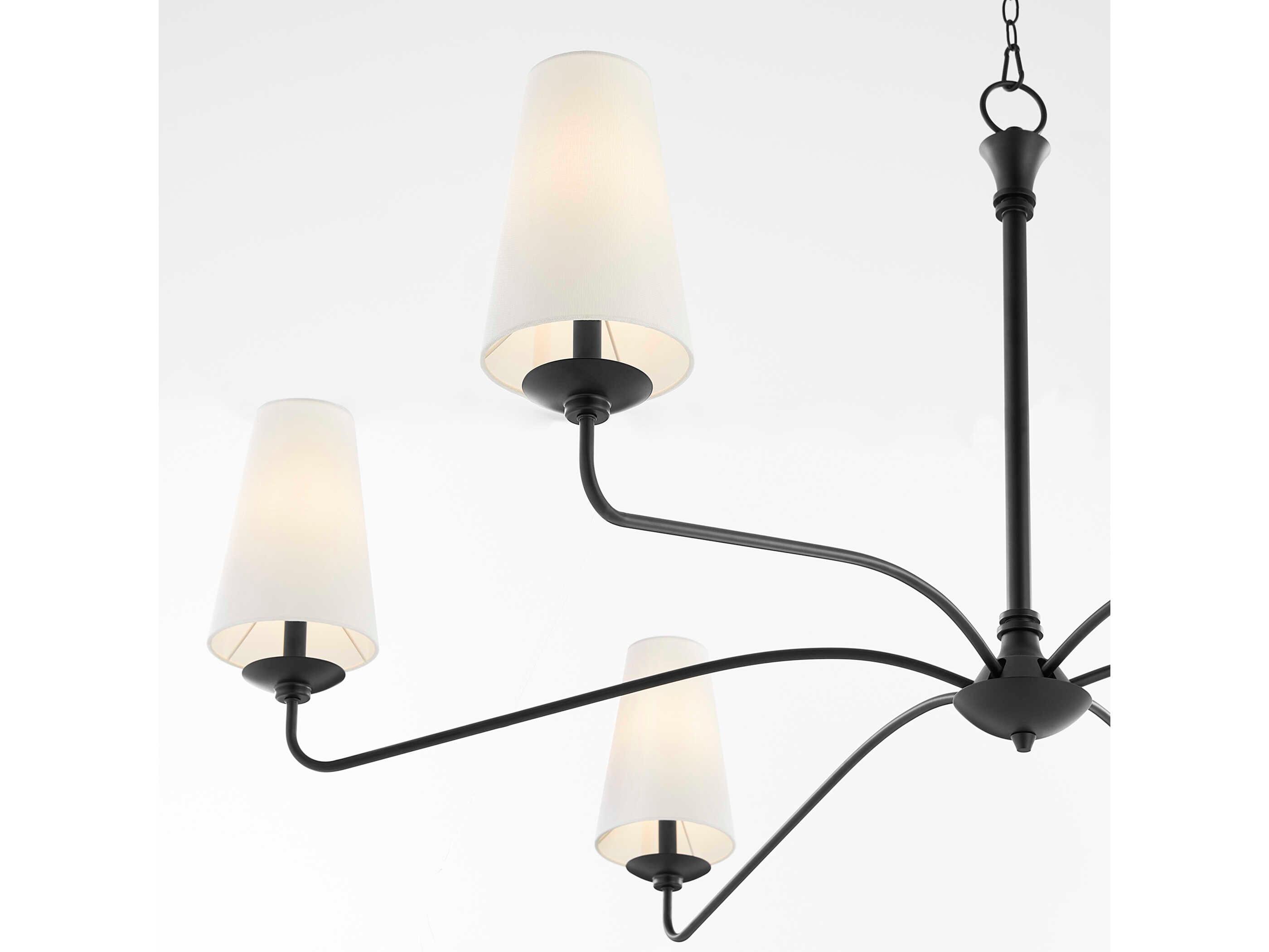 Quorum Euphora 6-Light Matte Black Chandelier
